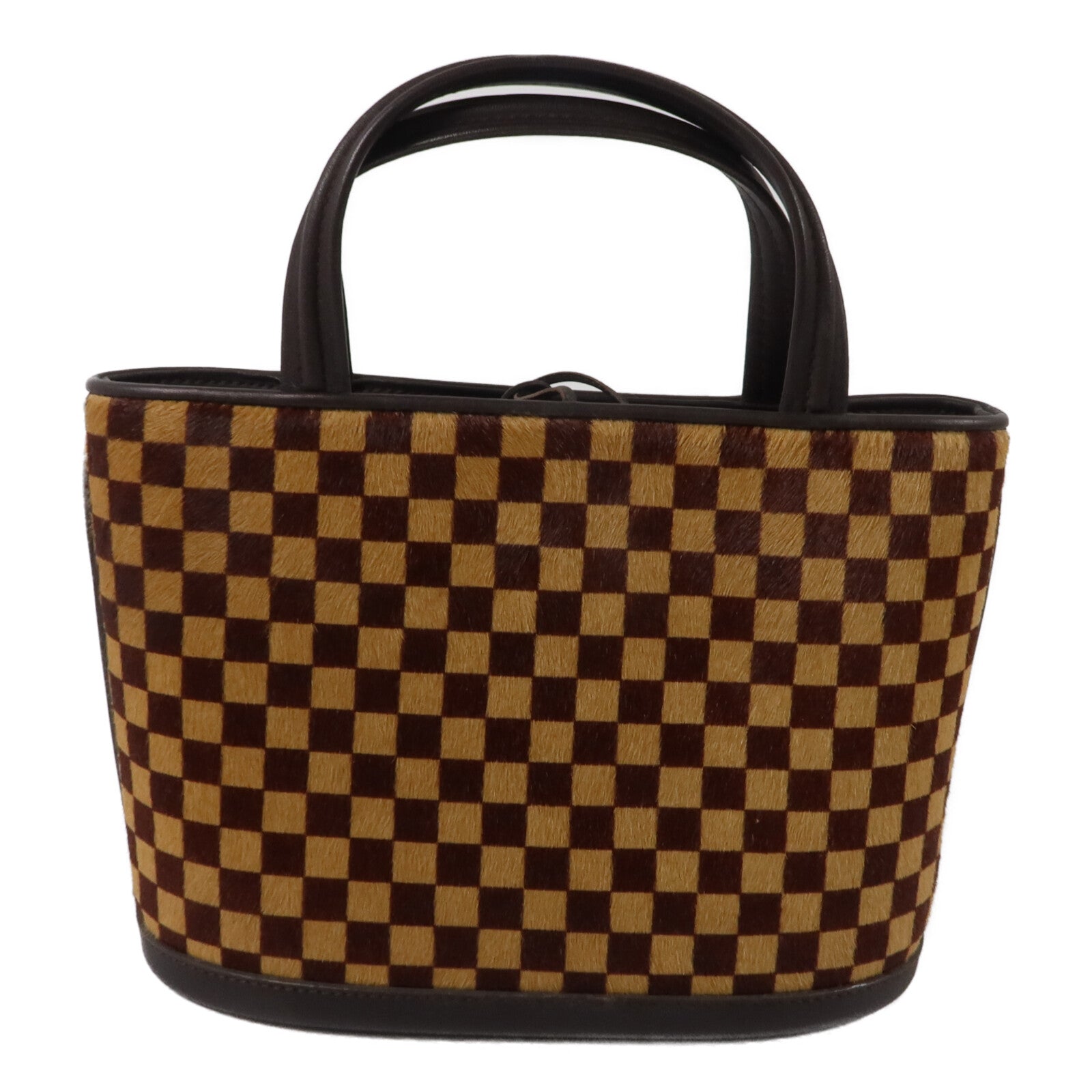 LOUIS VUITTON Damier Pony Hair Sauvage Unborn手挽袋