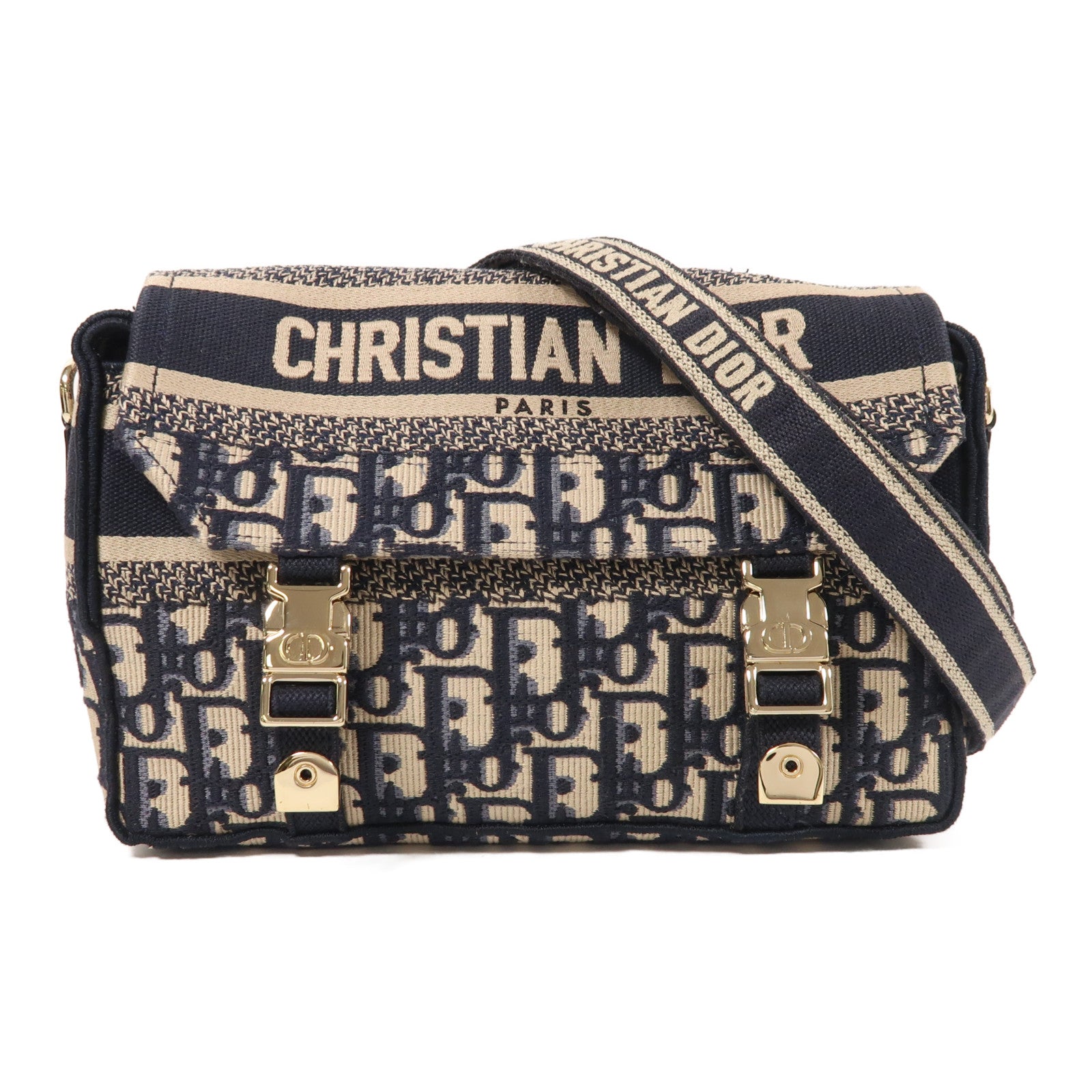 Dior 帆布Diorcamp金扣肩背袋