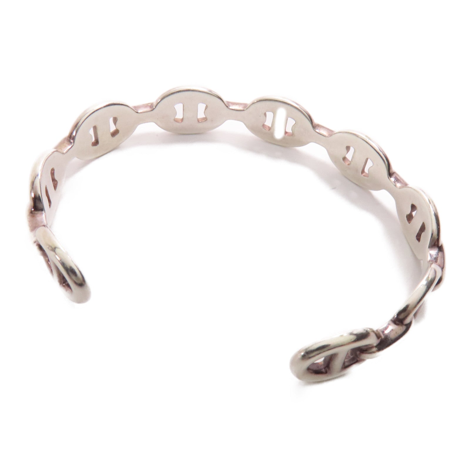 HERMES Chaine d'ancre Bracelet Bangle 925 Sterling Silver