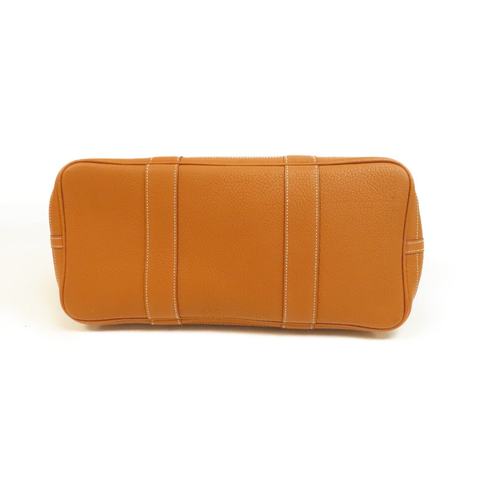 HERMES Negonda皮革Garden Party PM銀扣手挽袋Gold/啡色