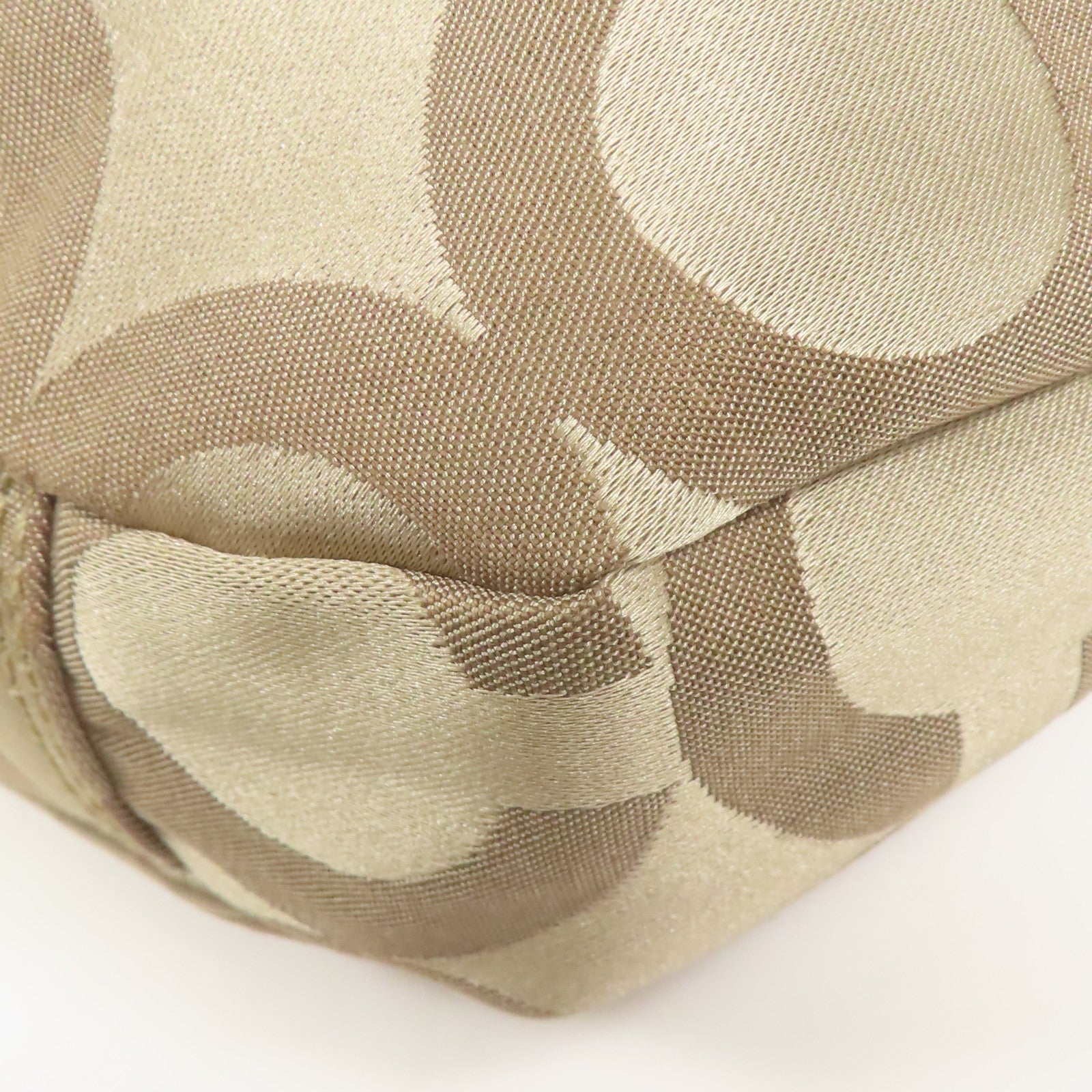 COACH GHW 2way Shoulder Bag Canvas Gold