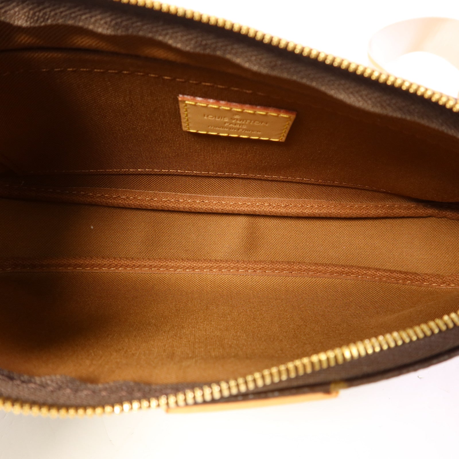 LOUIS VUITTON Monogram Multi Pochette Accessoires金扣手挽肩背兩用袋棕色