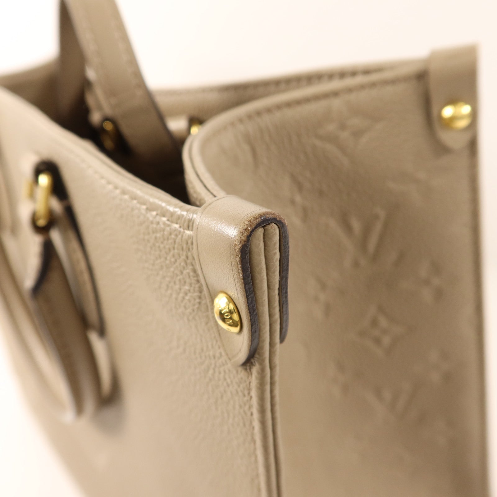 LOUIS VUITTON Monogram Empreinte On The Go MM金扣手挽肩背兩用袋