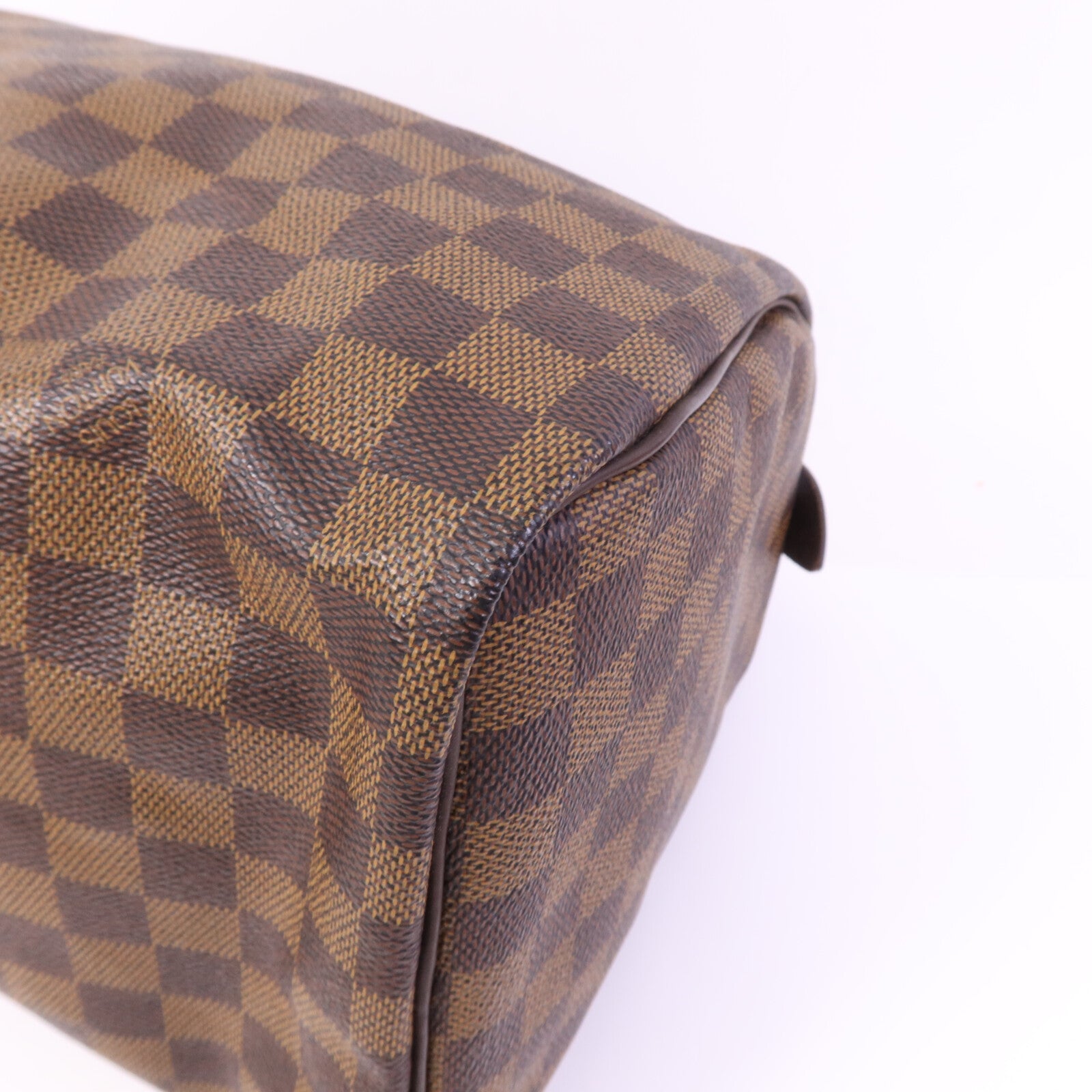LOUIS VUITTON Damier Speedy 30金扣手挽袋