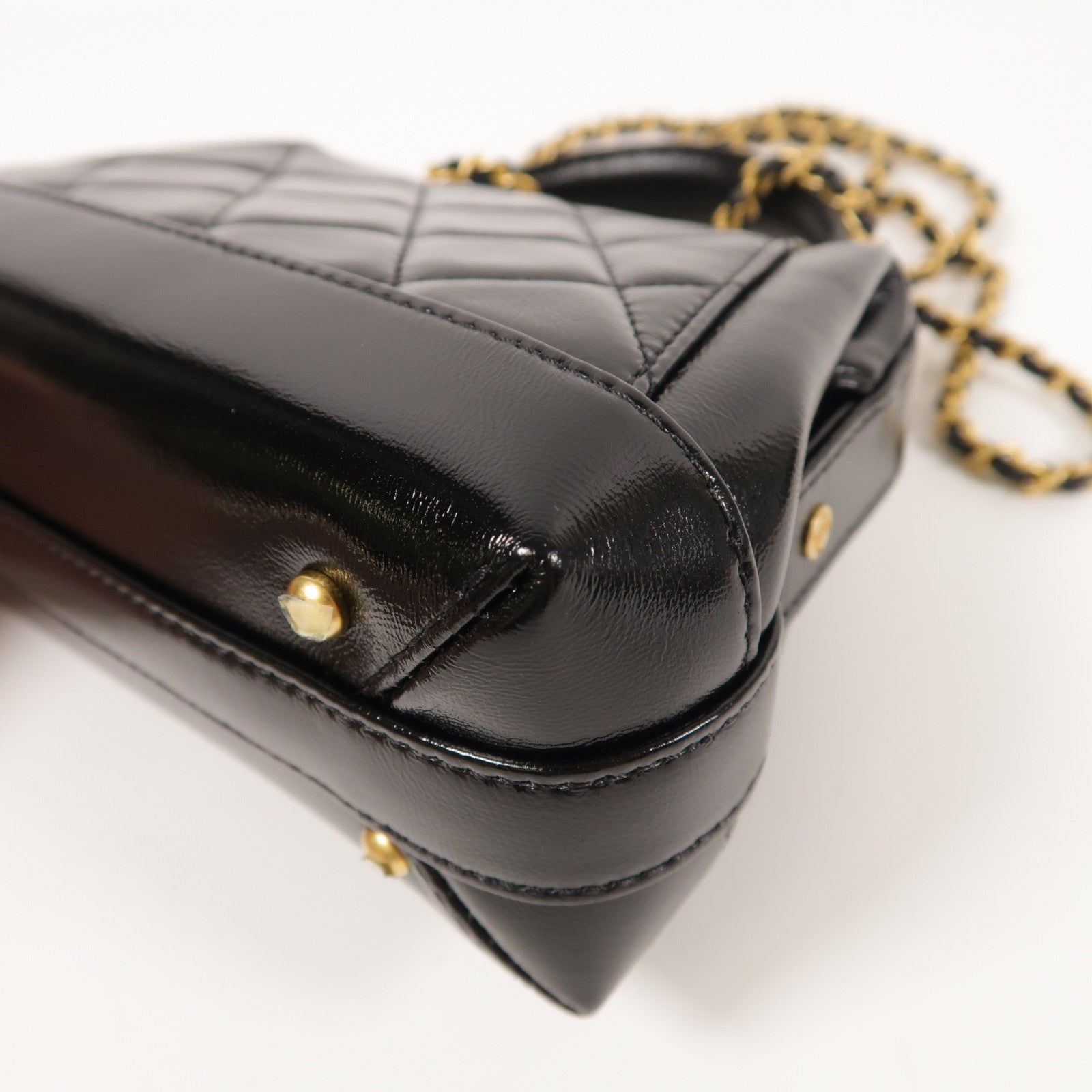 CHANEL【激減優惠】 牛皮皮革Shoulder Bag金扣鏈帶手挽肩背兩用袋