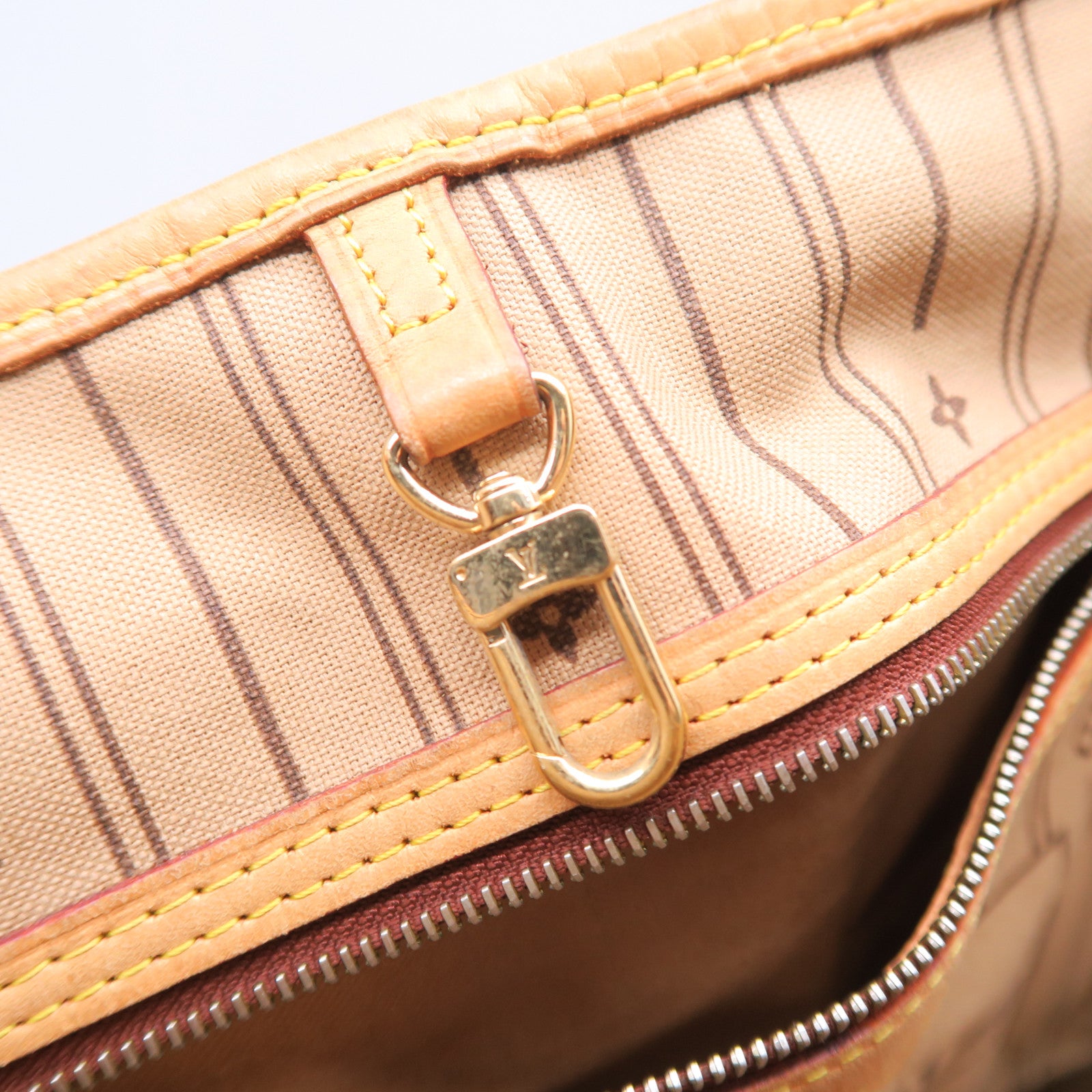 LOUIS VUITTON 【激減優惠】Monogram Neverfull GM金扣手挽袋啡色