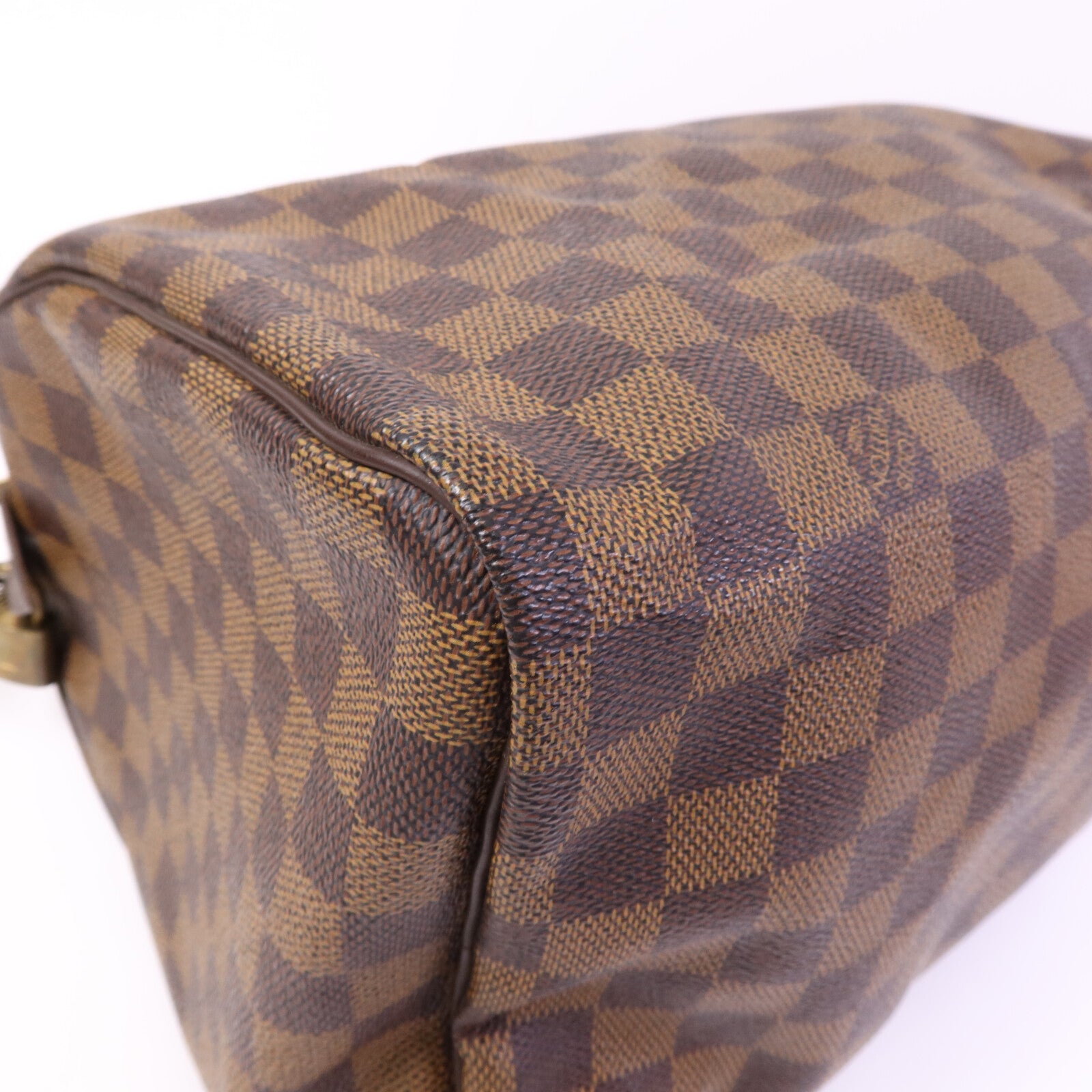 LOUIS VUITTON Damier Speedy 30金扣手挽袋