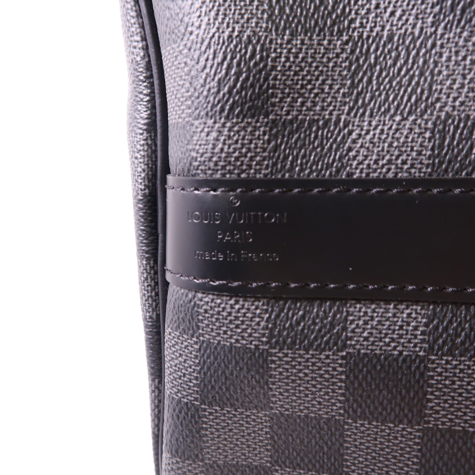 LOUIS VUITTON Damier Graphite Keepall 45 Bandouliere銀扣手挽肩背兩用袋