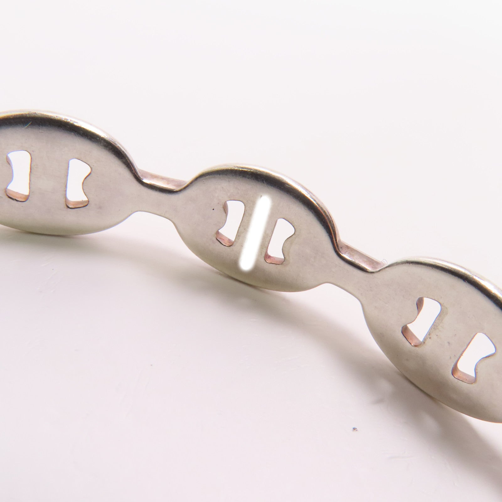 HERMES Chaine d'ancre Bracelet Bangle 925 Sterling Silver