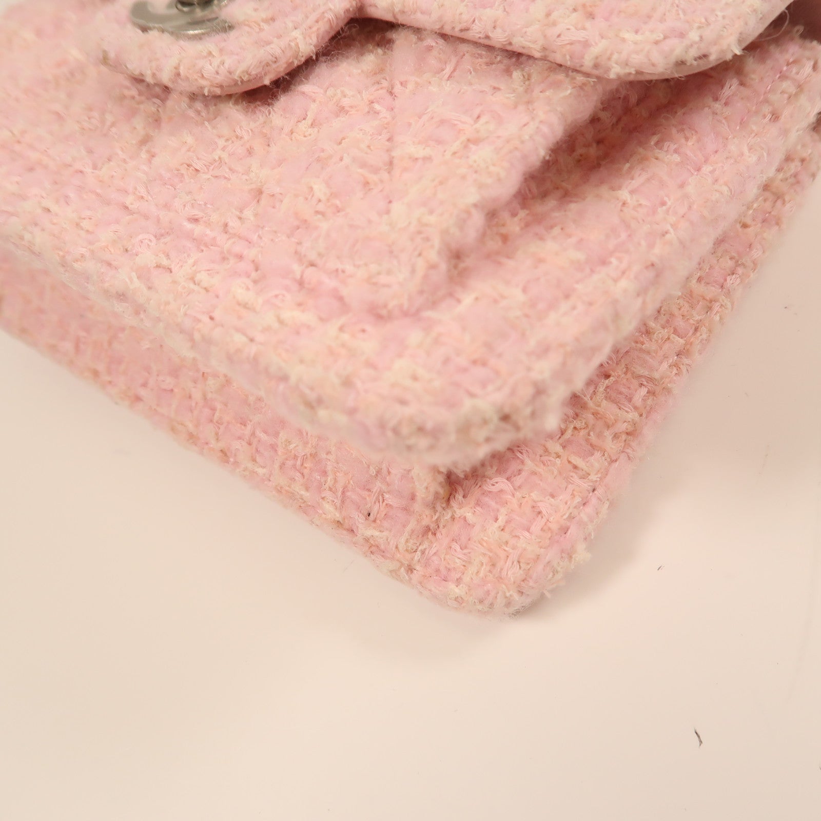 CHANEL CC SHW Mini Flap Bag 2Way Shoulder Hand Bag Tweed