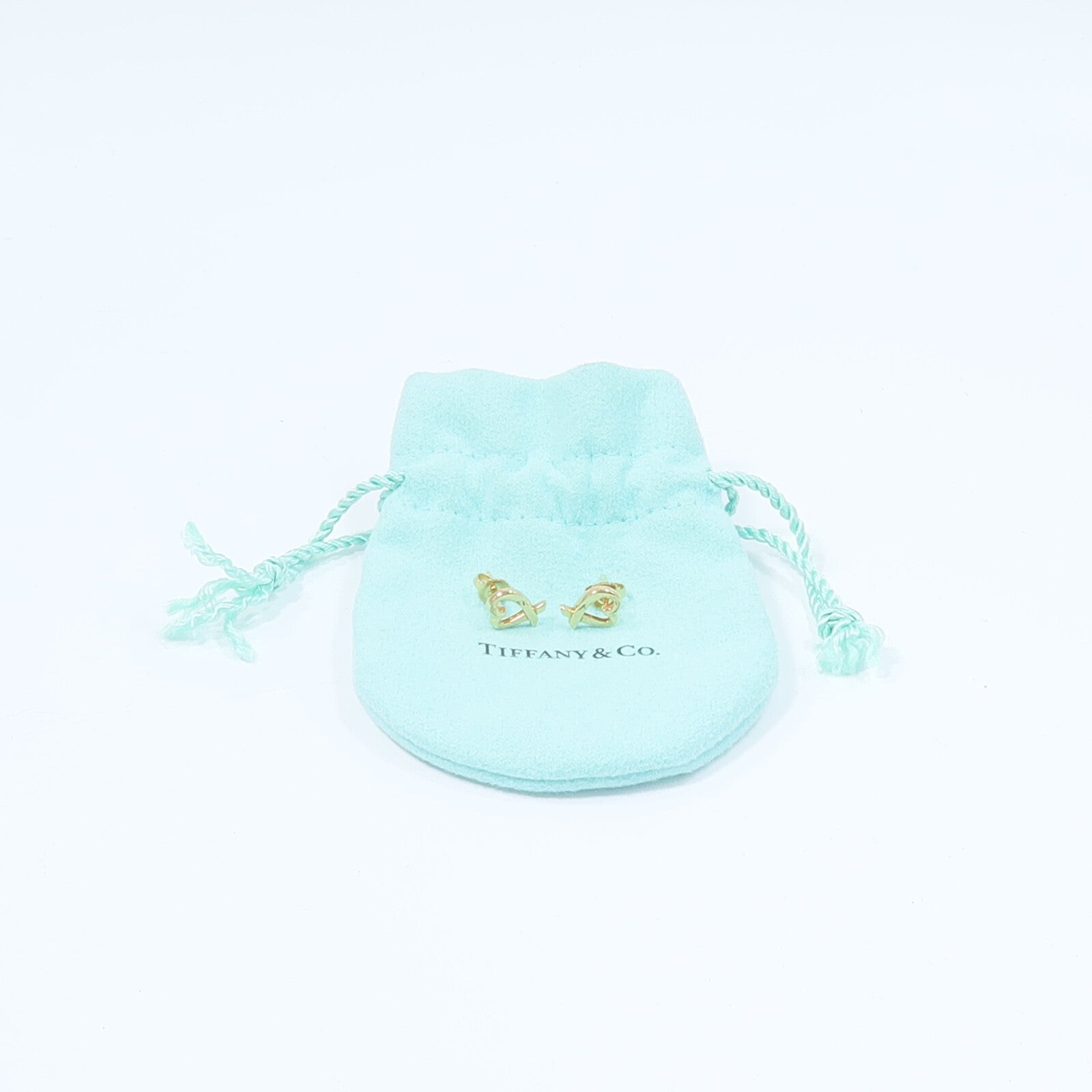 TIFFANY＆CO 18K黃金Loving Heart Earrings耳環