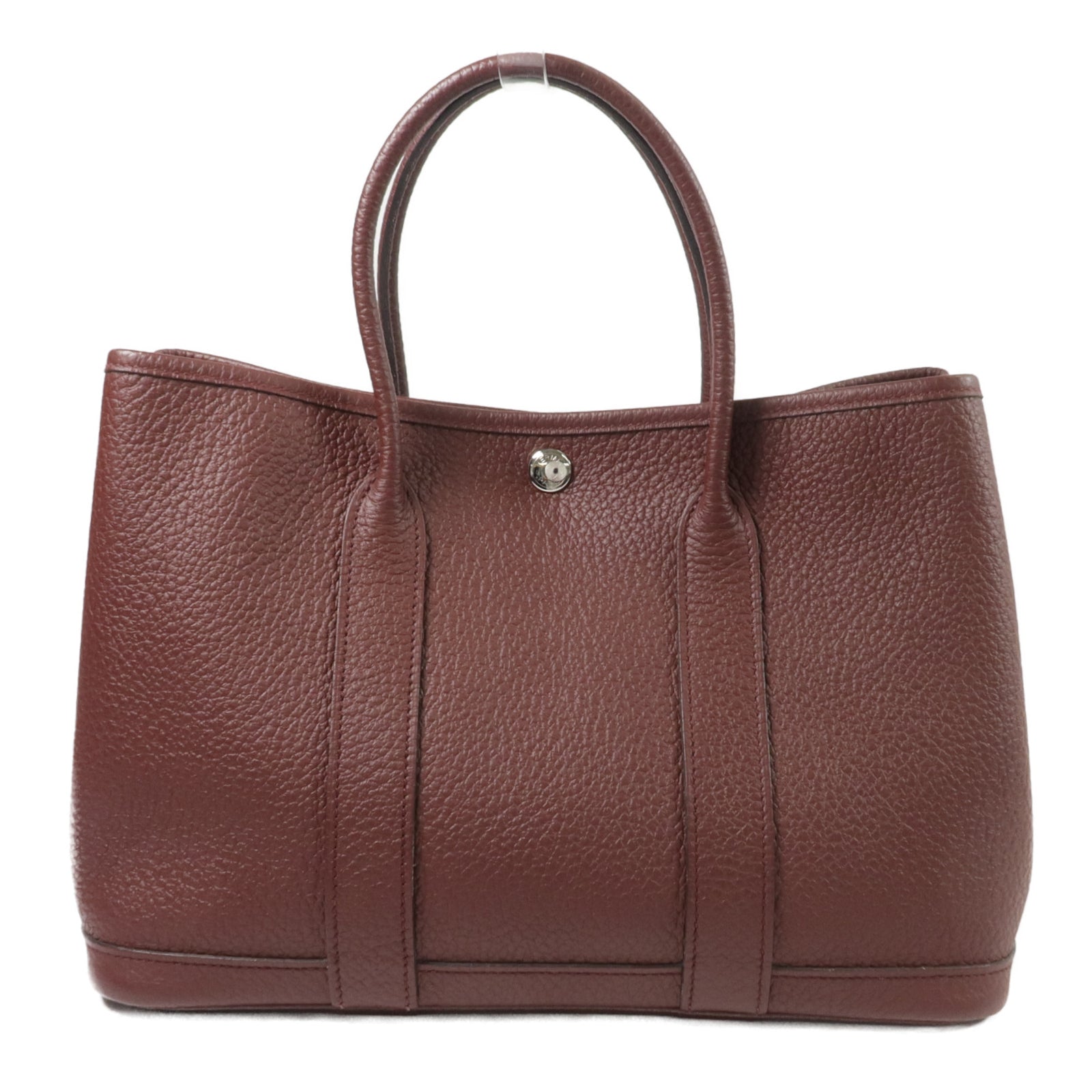 HERMES Country皮革Garden Party TPM手挽袋Bordeaux