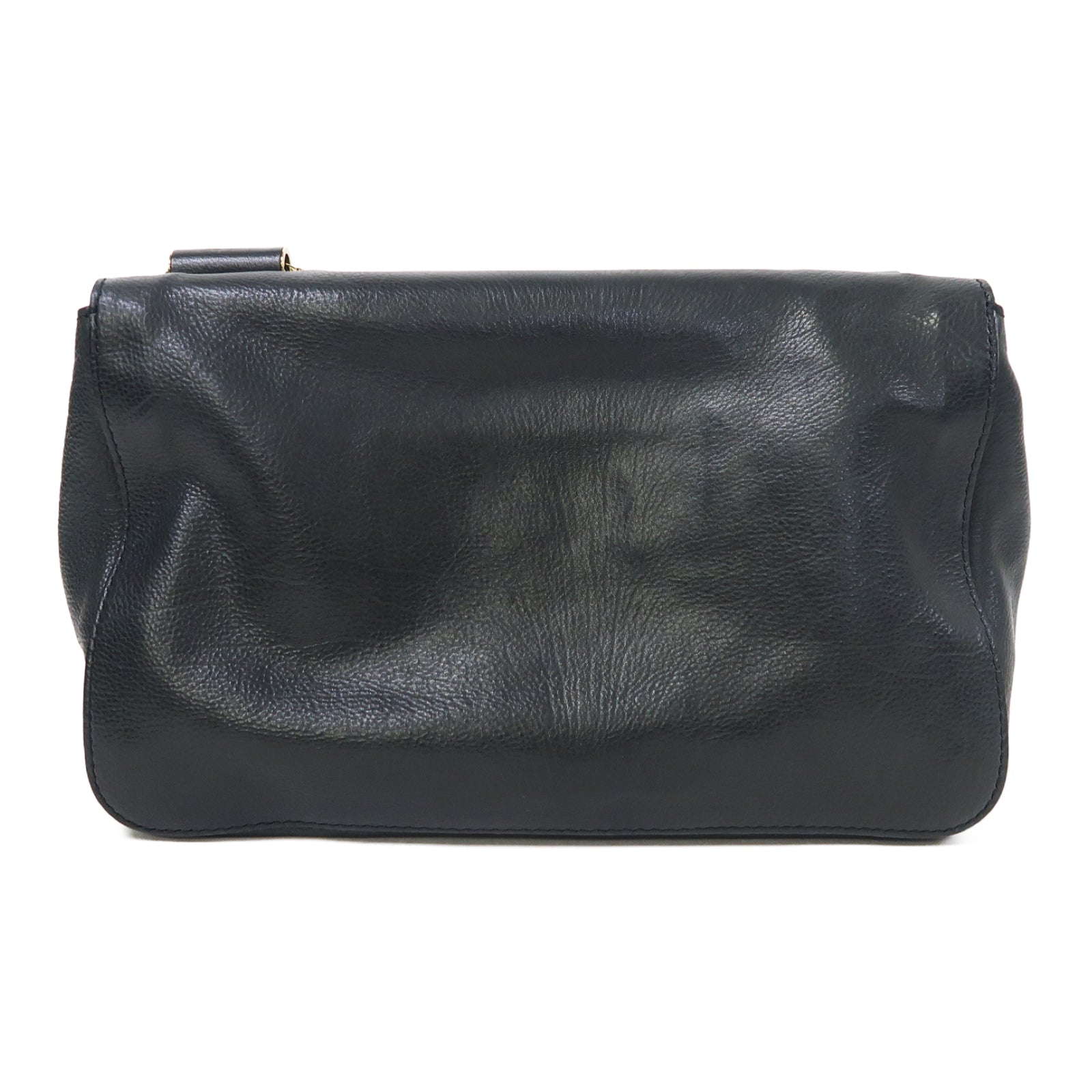 Chloe 牛皮皮革Shoulder Bag金扣肩背袋黑色
