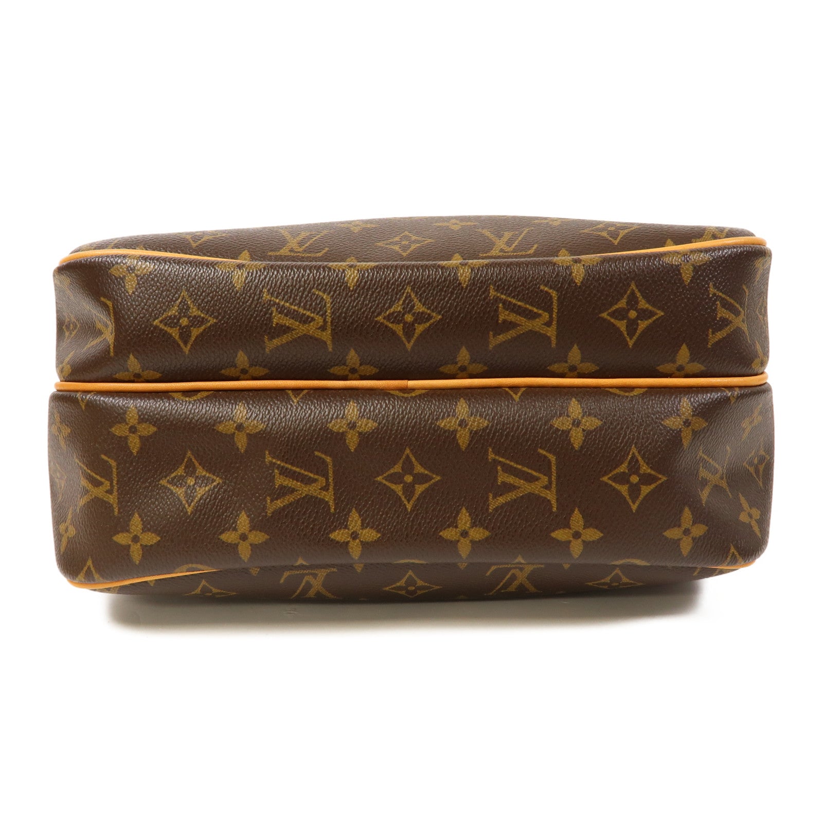 LOUIS VUITTON Monogram Reporter PM金扣肩背袋啡色