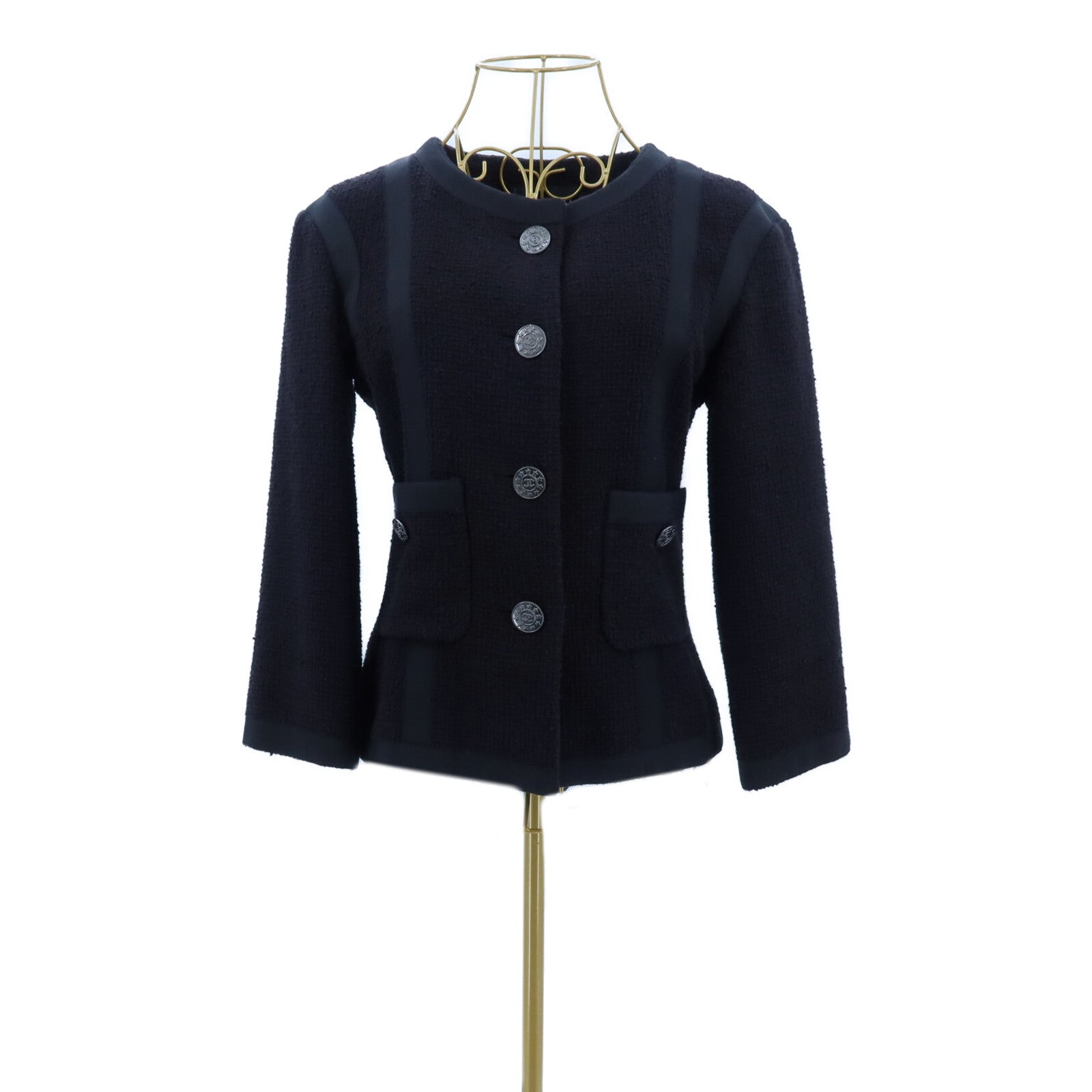 CHANEL Cotton Collarless Jacket外套