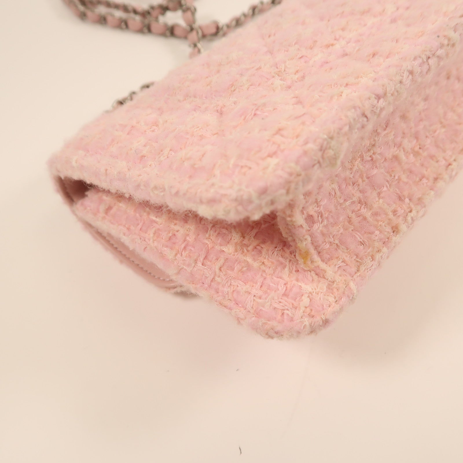 CHANEL CC SHW Mini Flap Bag 2Way Shoulder Hand Bag Tweed