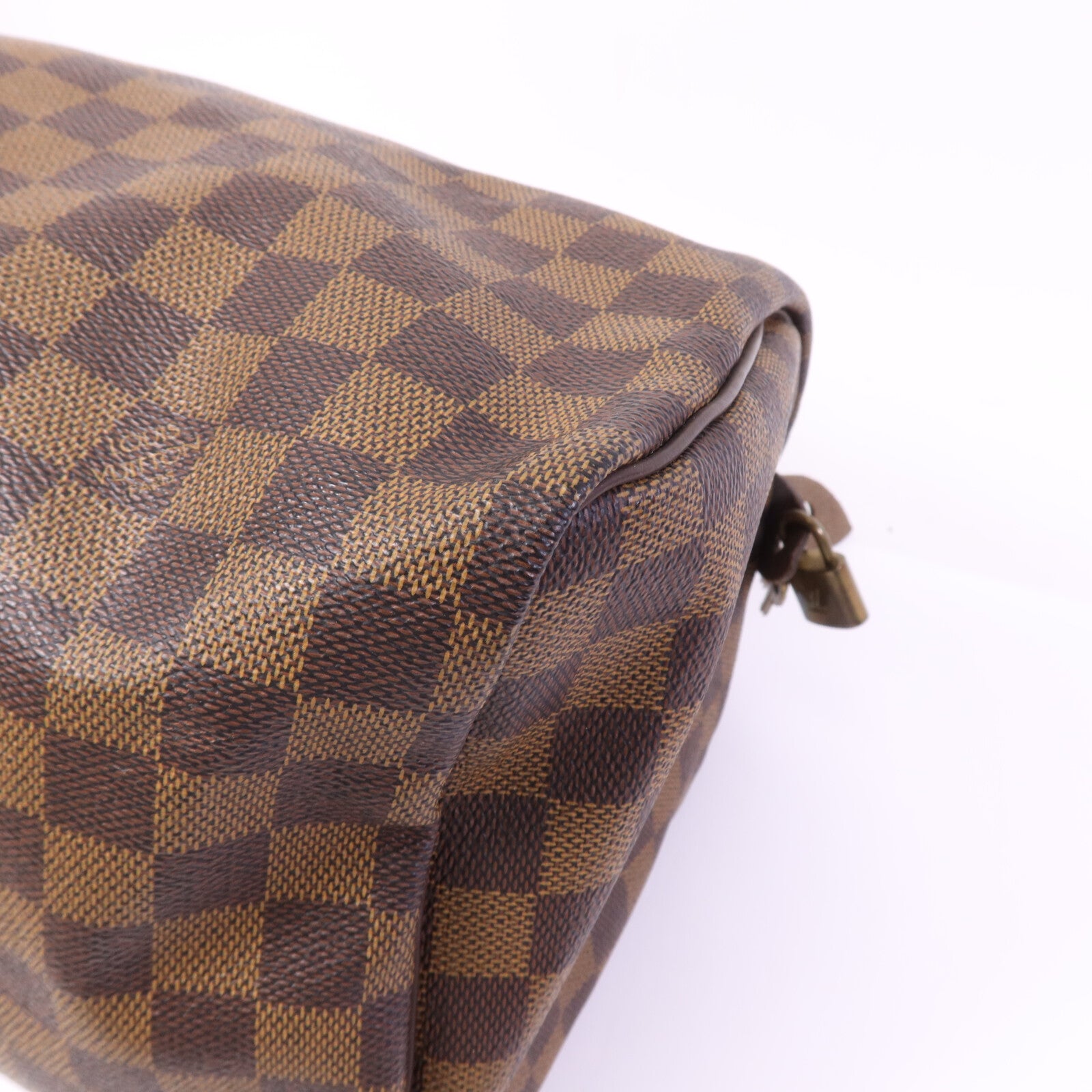 LOUIS VUITTON Damier Speedy 30金扣手挽袋