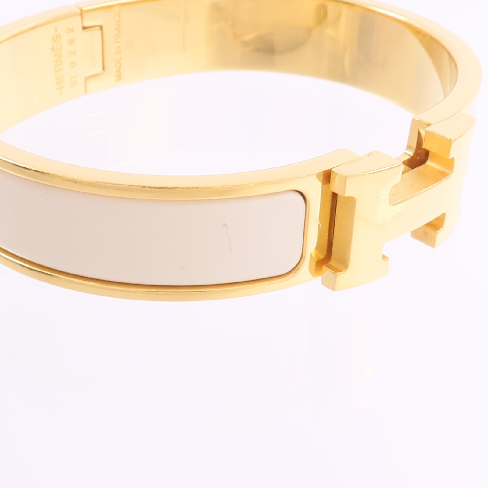 HERMES 金屬/琺瑯Clic H Bracelet手鐲