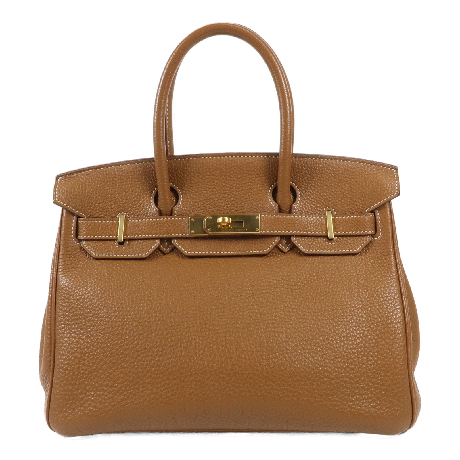 HERMES Togo皮革Birkin 30金扣手挽袋Gold