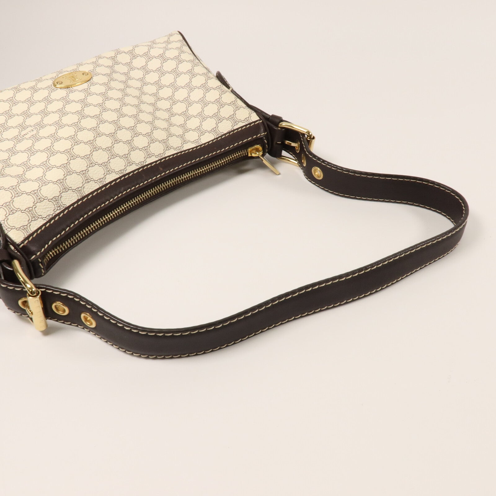 CELINE 塗層帆布Vintage Shoudler Bag肩背袋