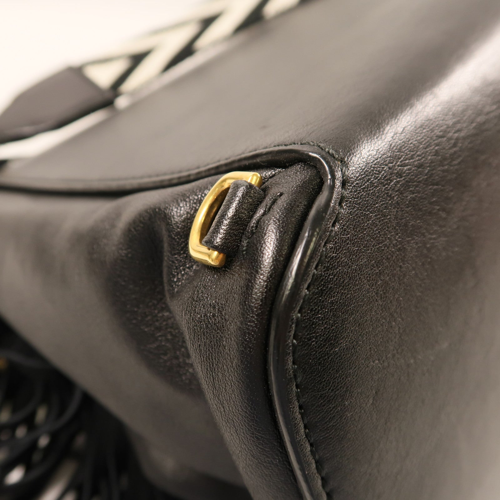 BALLY 牛皮皮革Shoulder Bag金扣手挽肩背兩用袋黑色