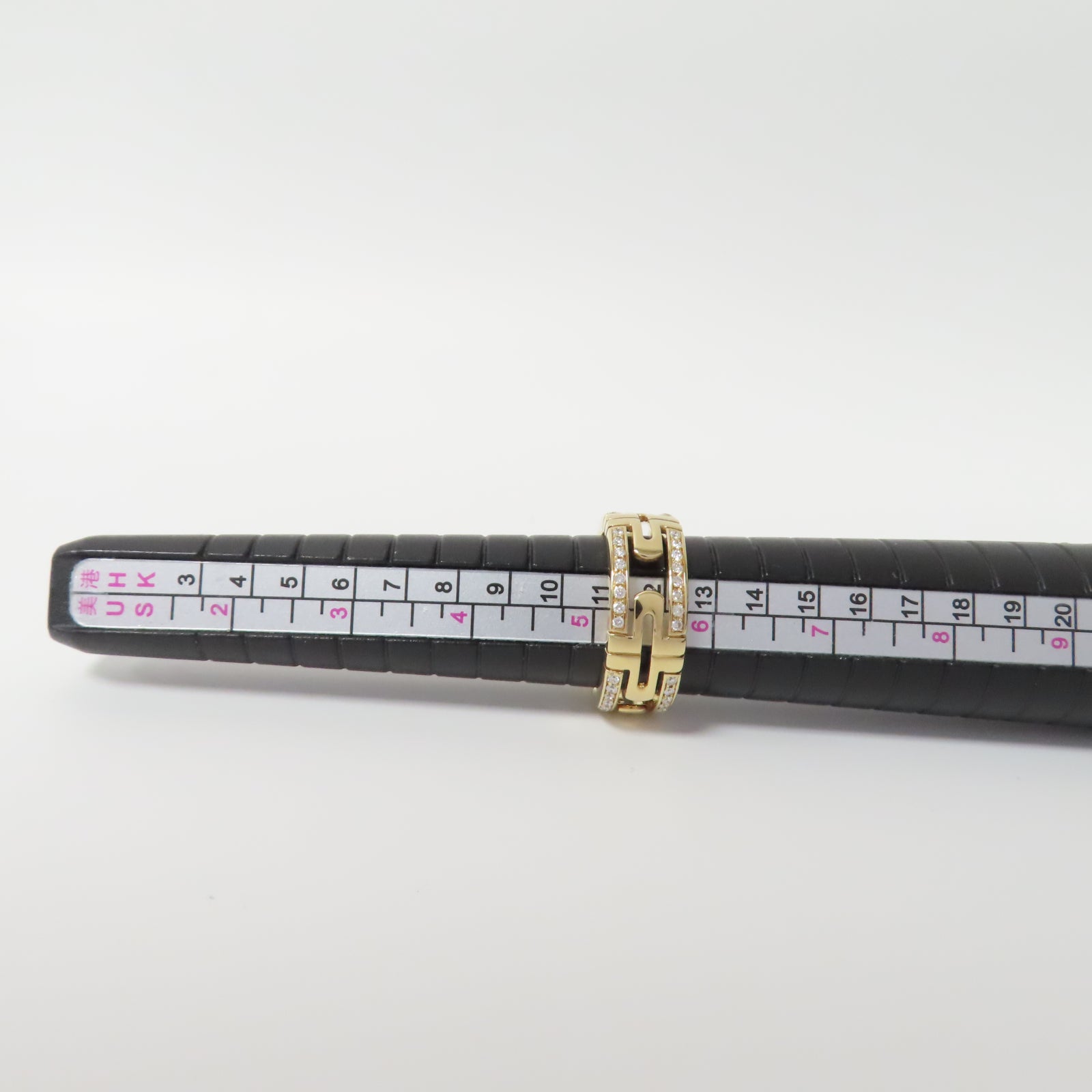 BVLGARI Parentesi Diamond Ring 18K Yellow Gold Bvlgari#51 US#5.5