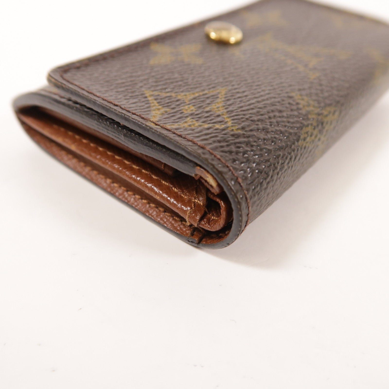 LOUIS VUITTON Monogram Porte Monnaie Plat金扣零錢包