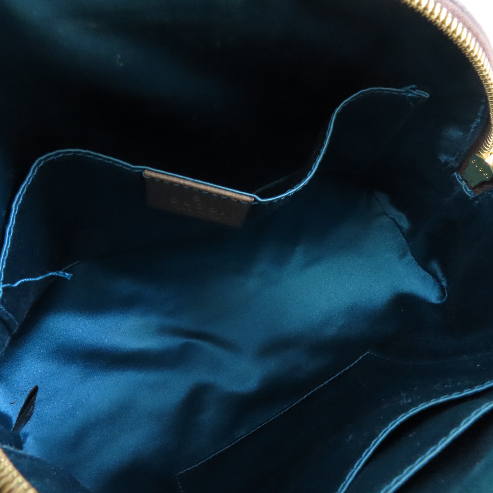 GUCCI 塗層帆布Shoulder Bag金扣肩背袋棕色