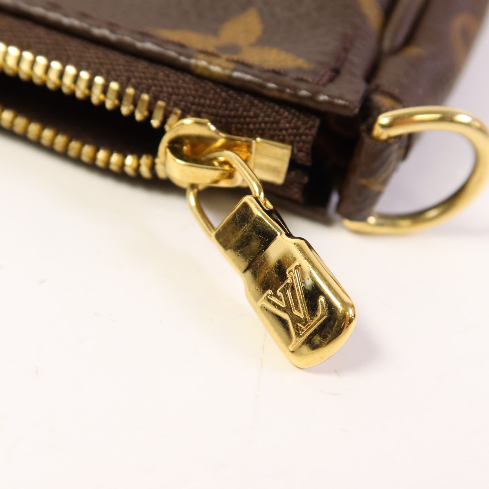 LOUIS VUITTON Monogram Multi Pochette Accessoires金扣手挽肩背兩用袋棕色