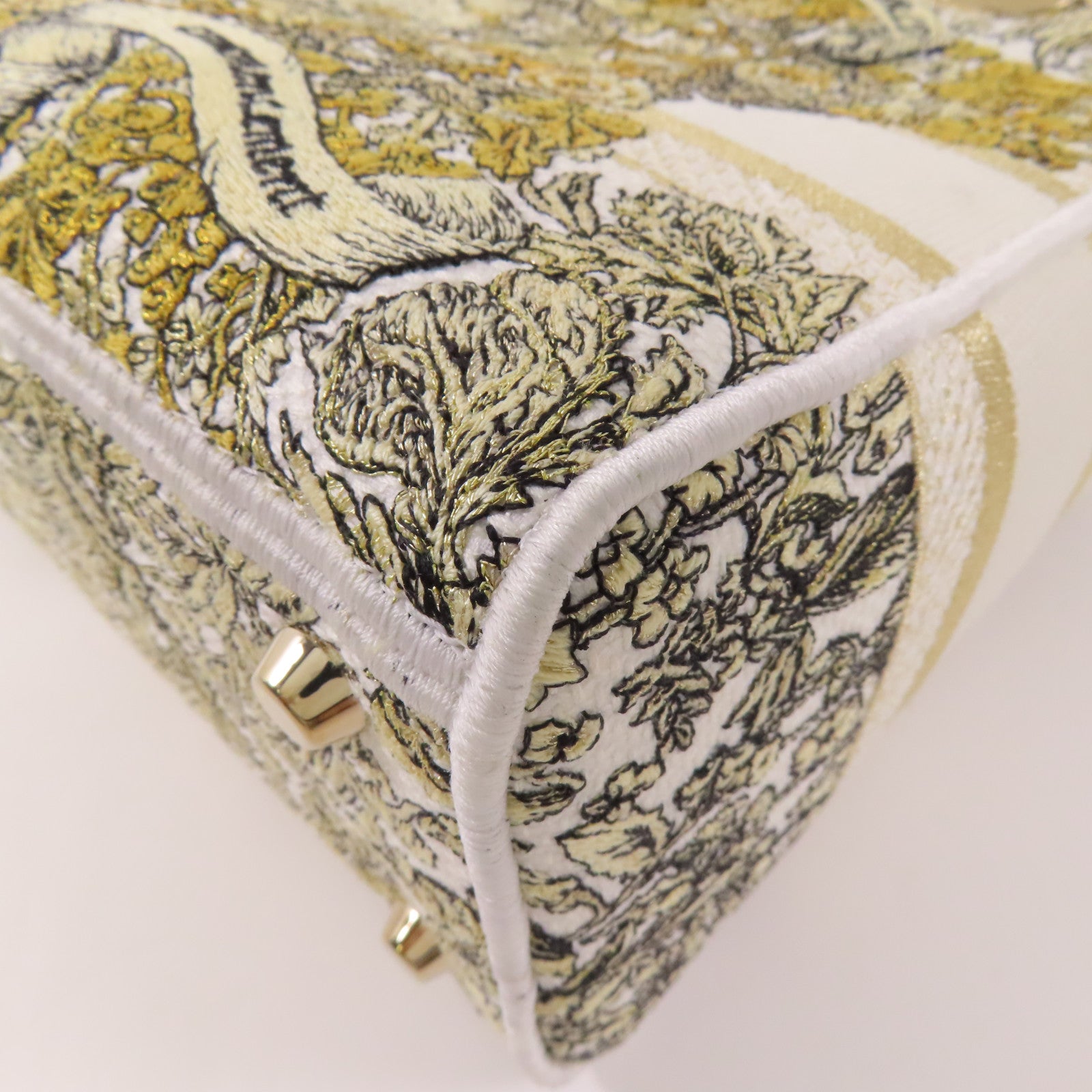 Dior 帆布Lady D-Lite銀扣手挽肩背兩用袋