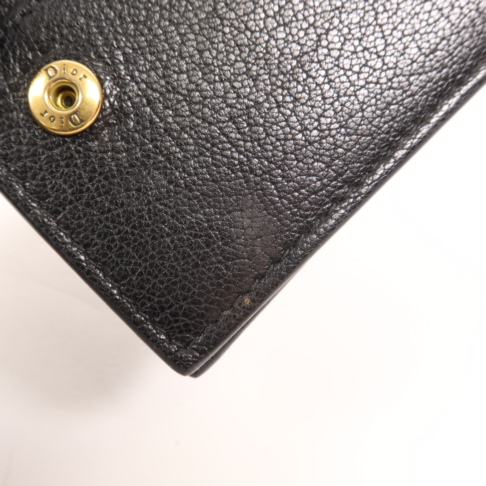 Dior 牛皮皮革Wallet金扣錢包