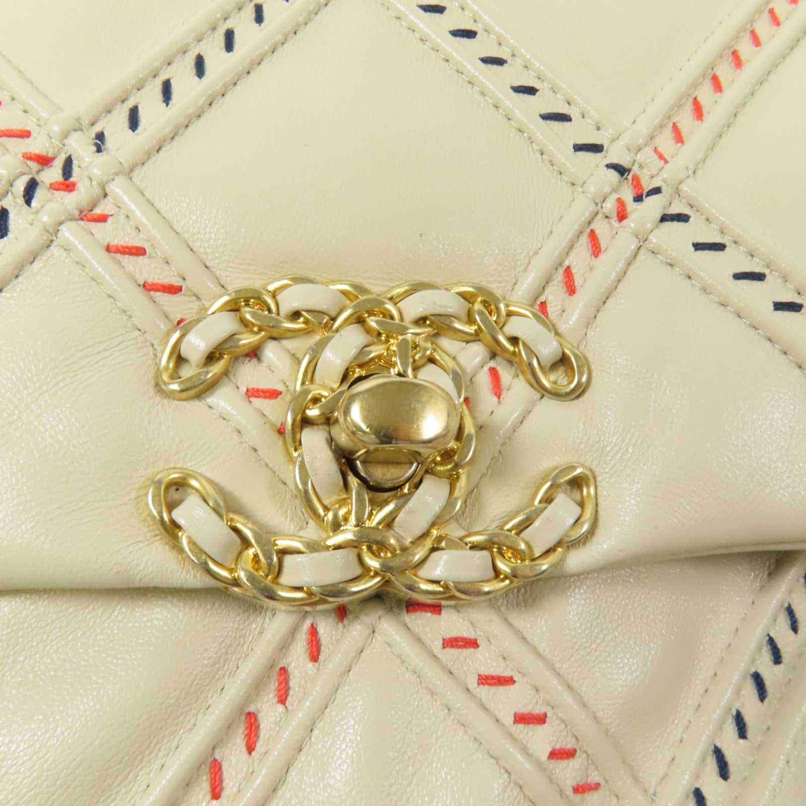 CHANEL 羊皮皮革19 Medium鏈帶手挽肩背兩用袋