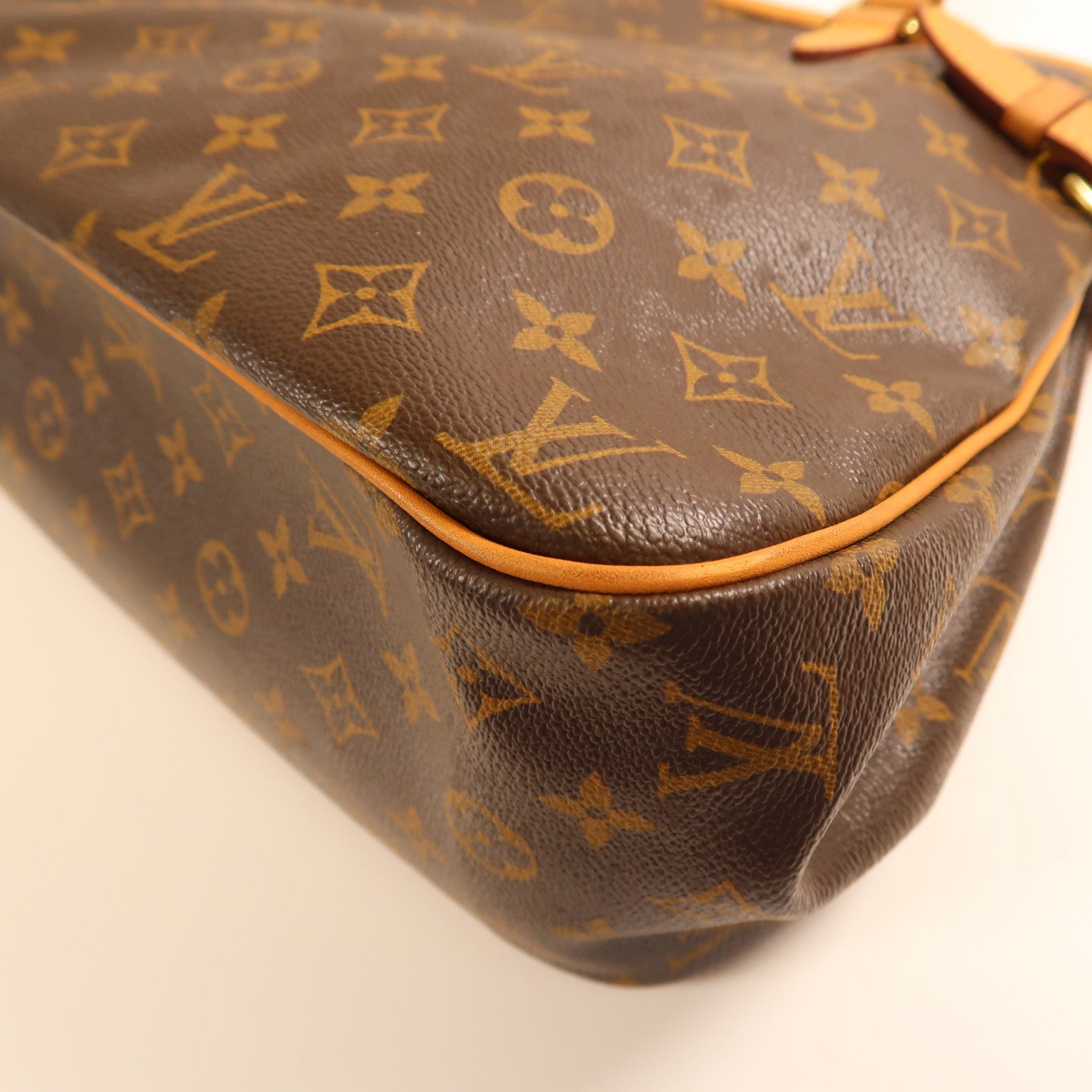 LOUIS VUITTON Monogram Batignolles Horizontal金扣肩背袋棕色