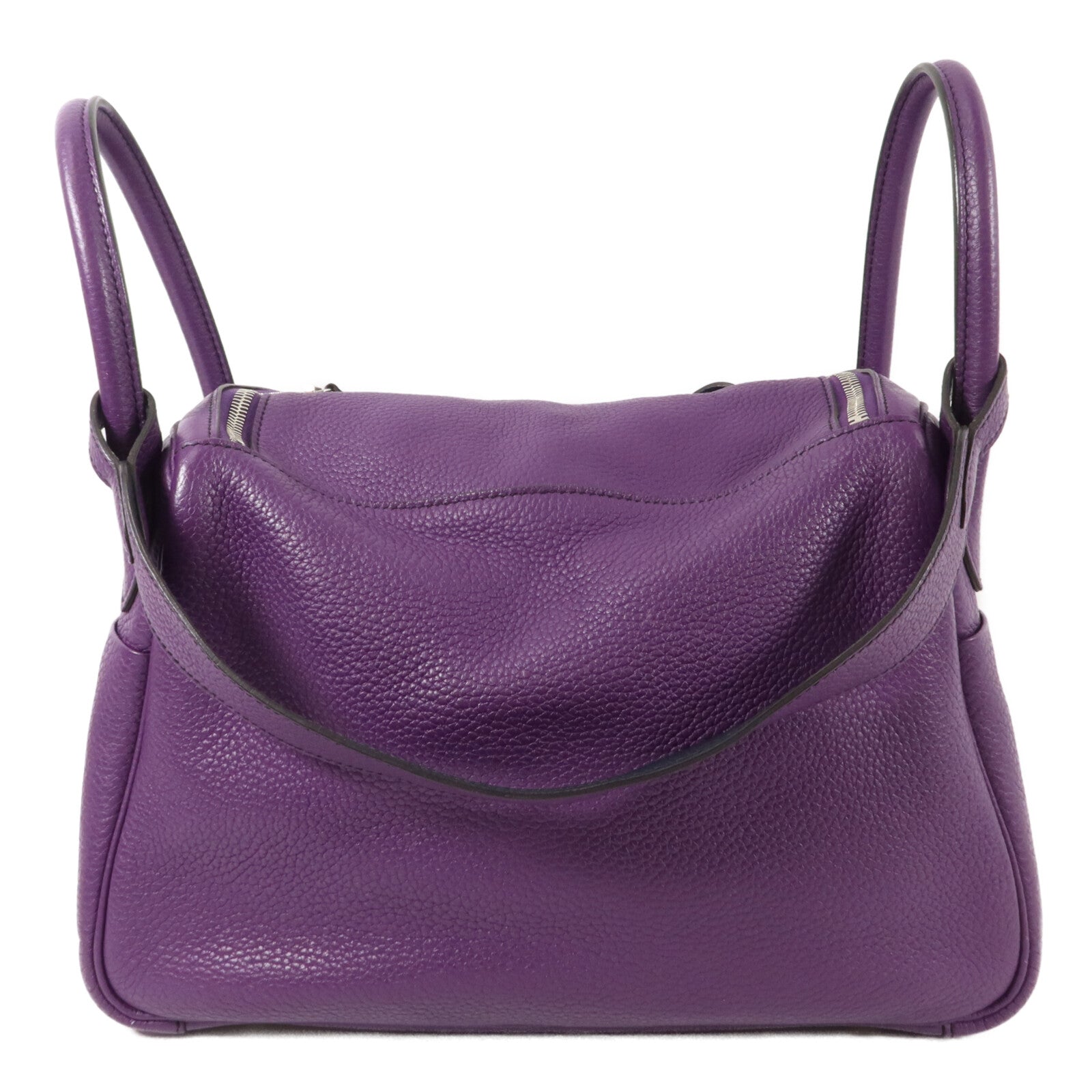 HERMES Clemence皮革Lindy 30手挽肩背兩用袋Ultraviolet/Bleu Obs