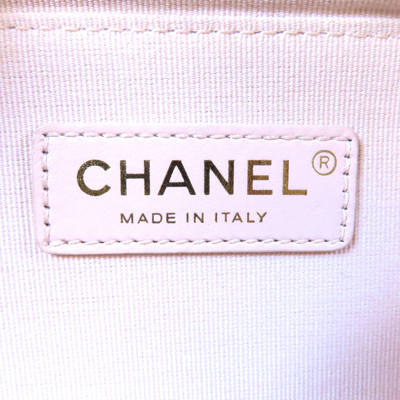 CHANEL 【激減優惠】菱格Caviar皮革Mini Flap Bag金扣鏈帶肩背袋米色