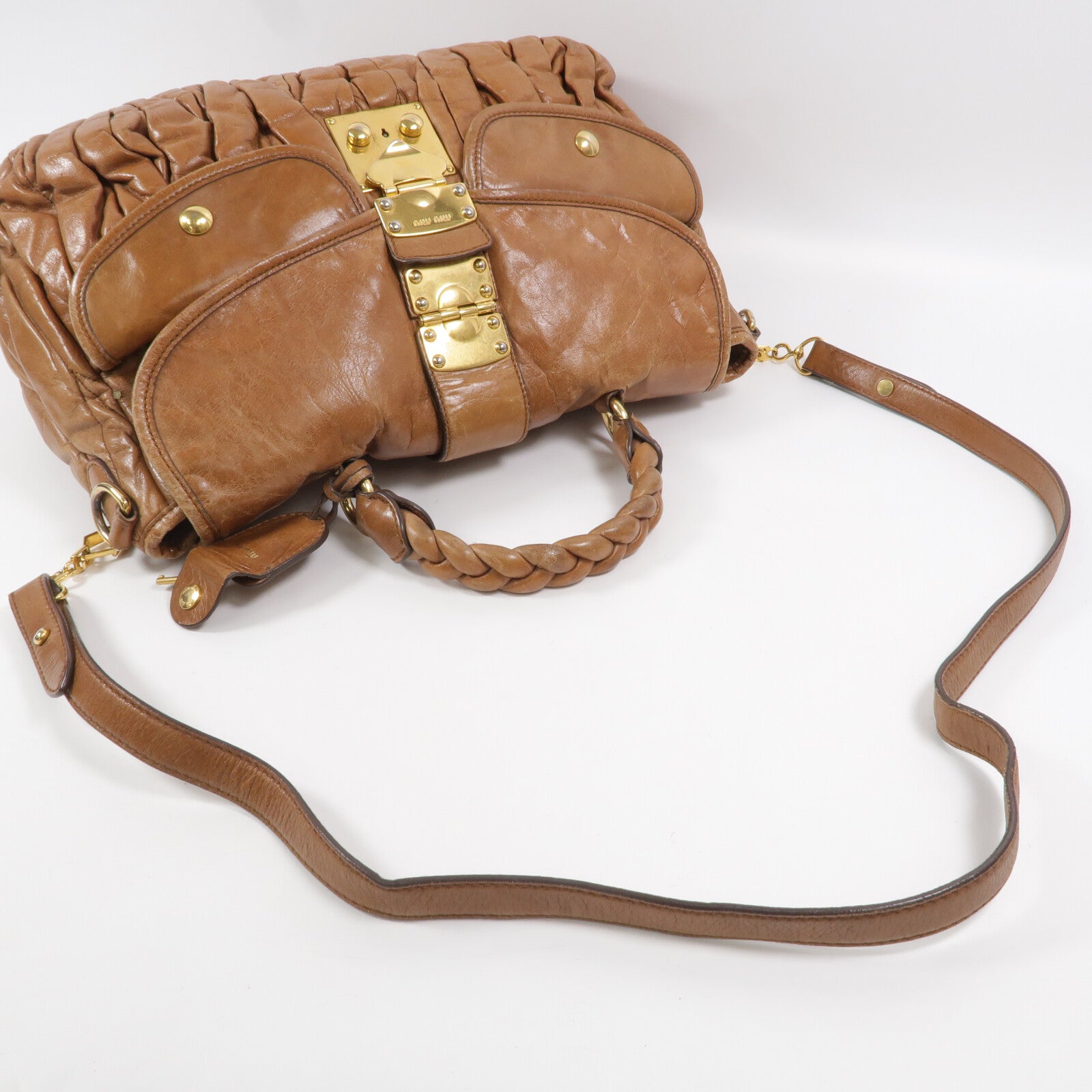 Miu Miu 牛皮皮革Shoulder Bag手挽肩背兩用袋