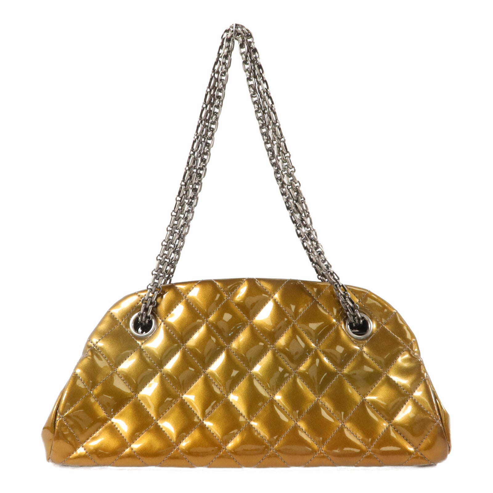 CHANEL 漆皮皮革Chain Shoulder鏈帶肩背袋