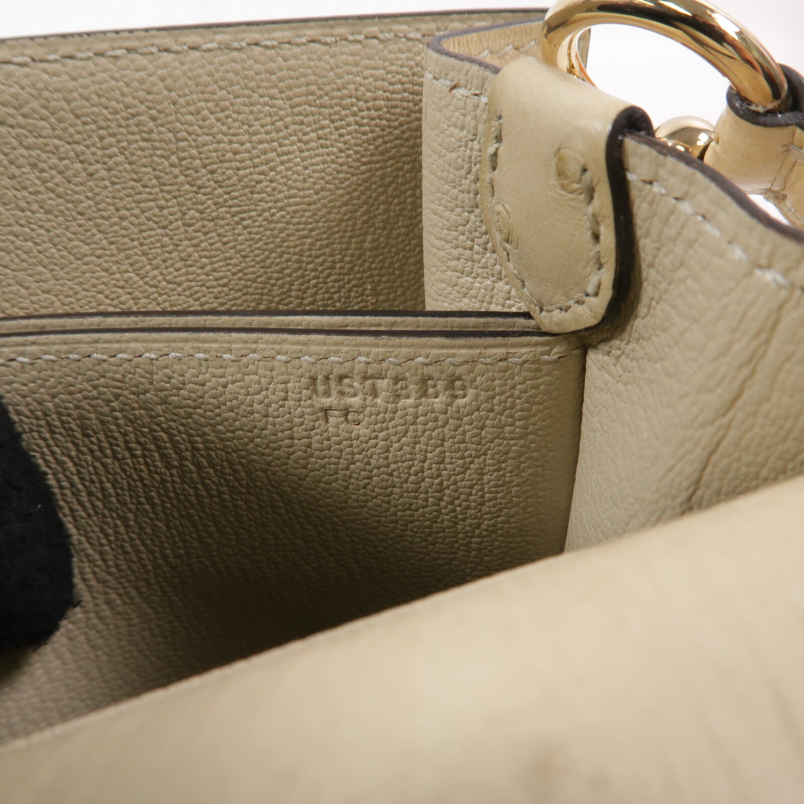 HERMES Ostrich皮革Roulis Mini肩背袋Nata