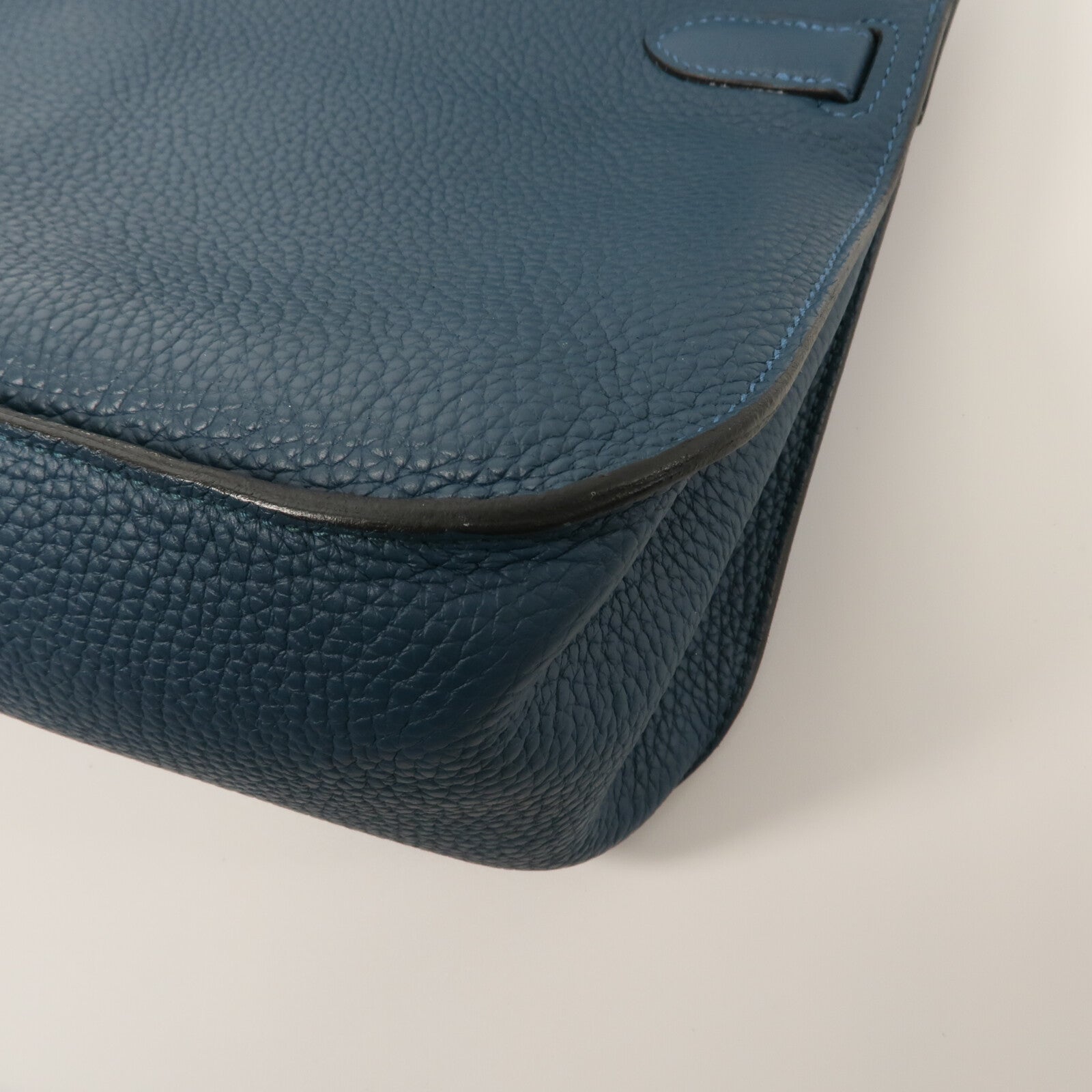 HERMES Clemence皮革Jypsiere 28肩背袋Colvert/Turquoise