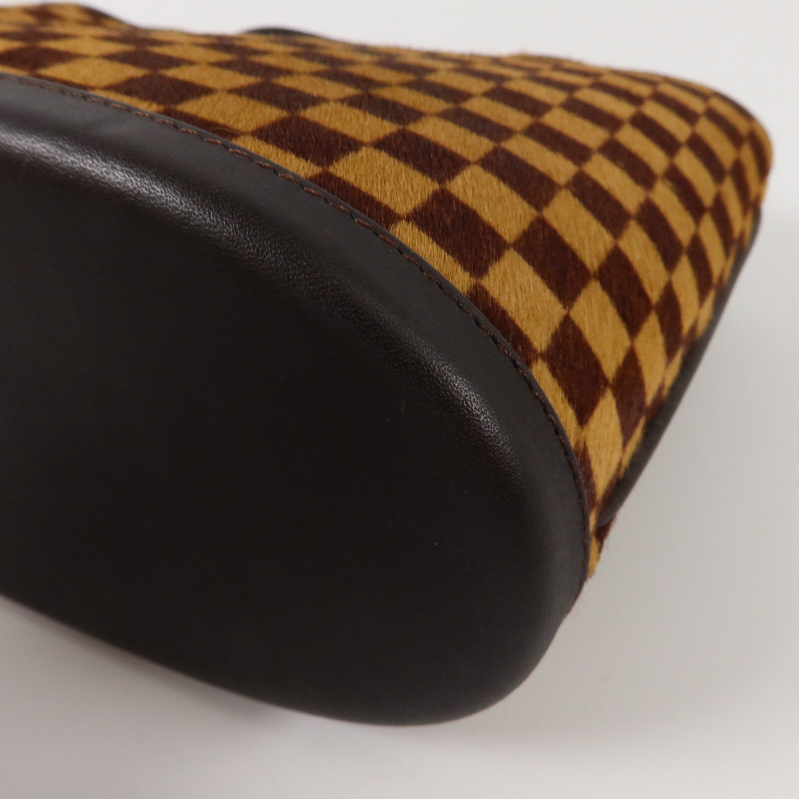LOUIS VUITTON Damier Pony Hair Sauvage Unborn手挽袋