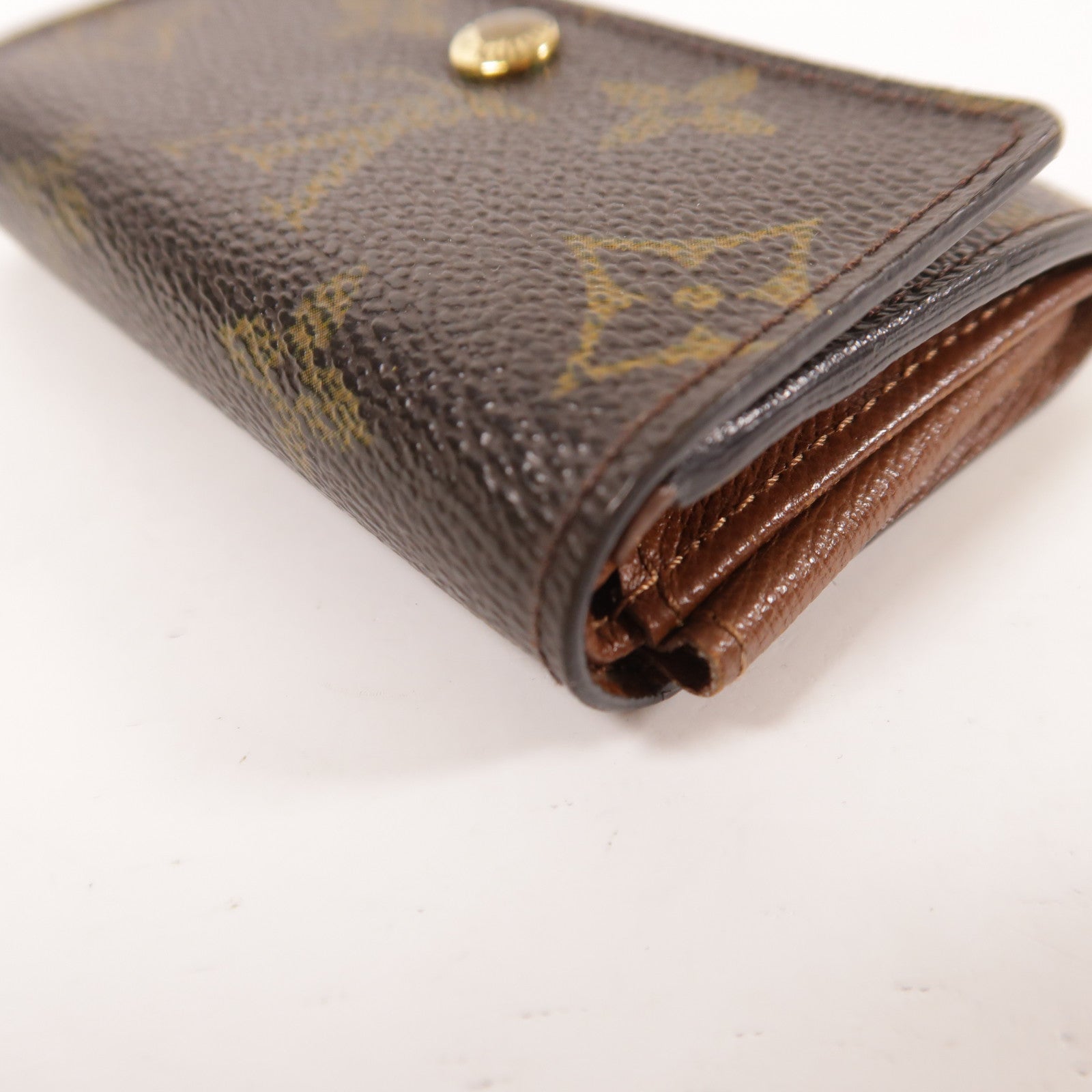 LOUIS VUITTON Monogram Porte Monnaie Plat金扣零錢包