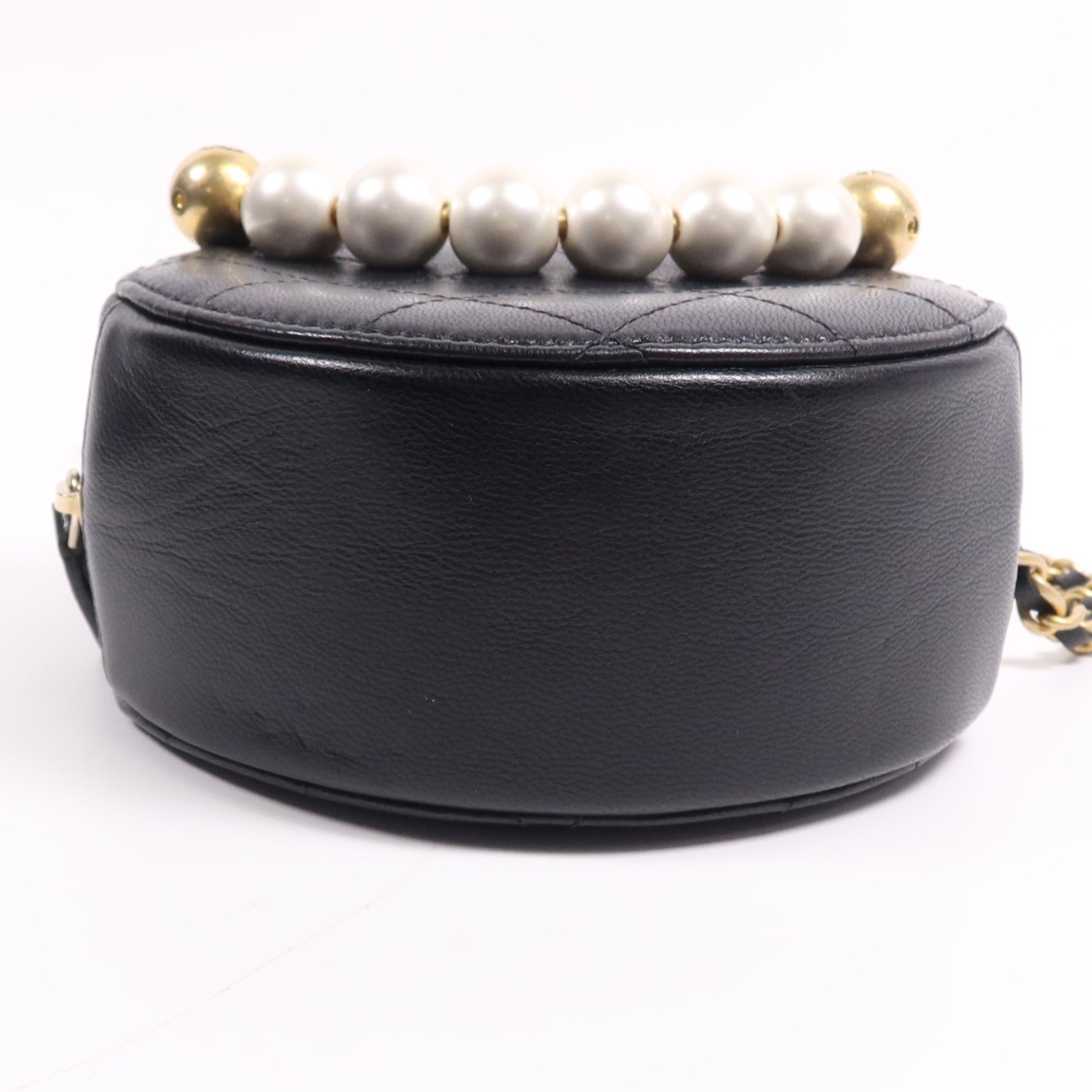 CHANEL 牛皮皮革Chain Shoulder Bag金扣鏈帶肩背袋