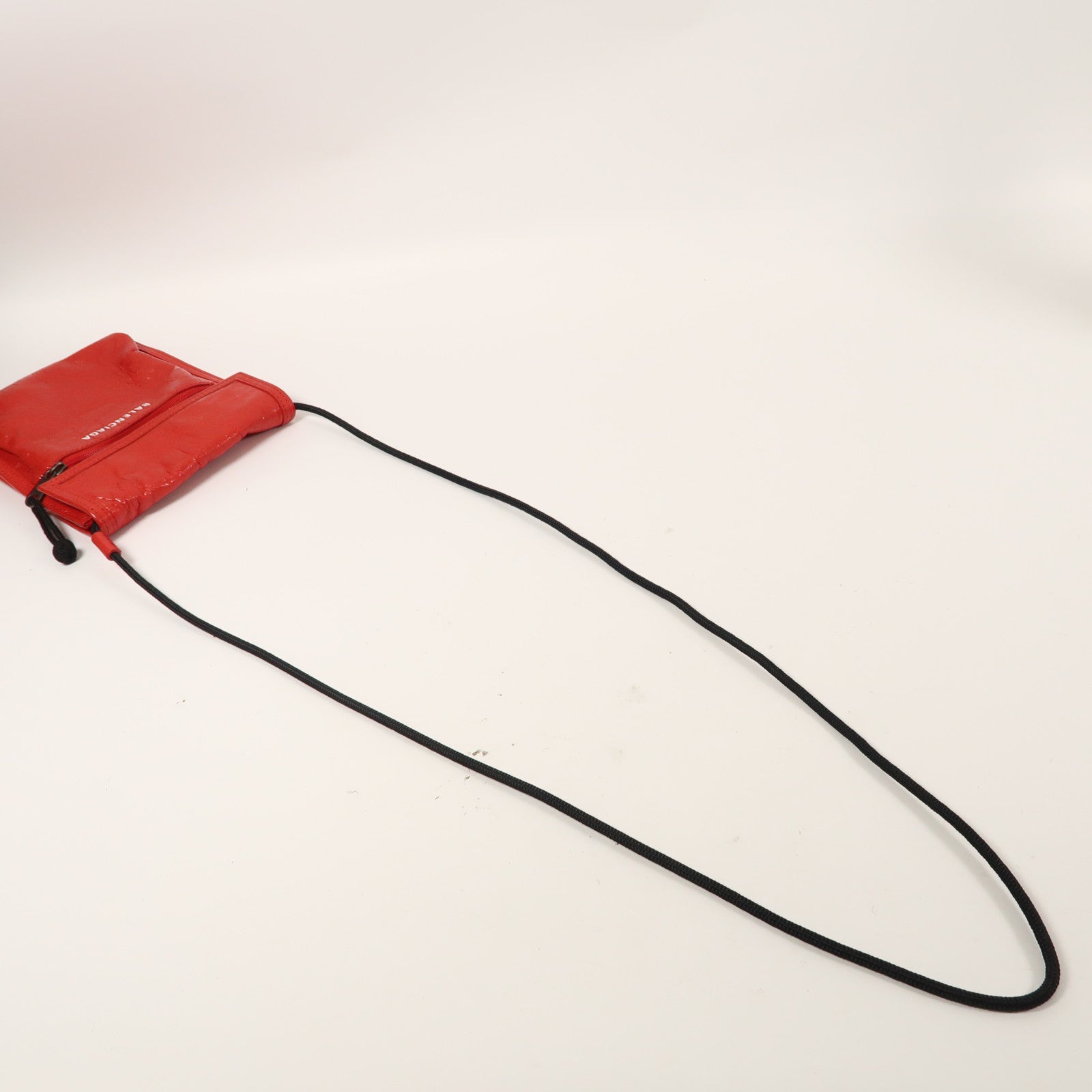 BALENCIAGA 牛皮皮革Shoulder Bag銀扣肩背袋紅色