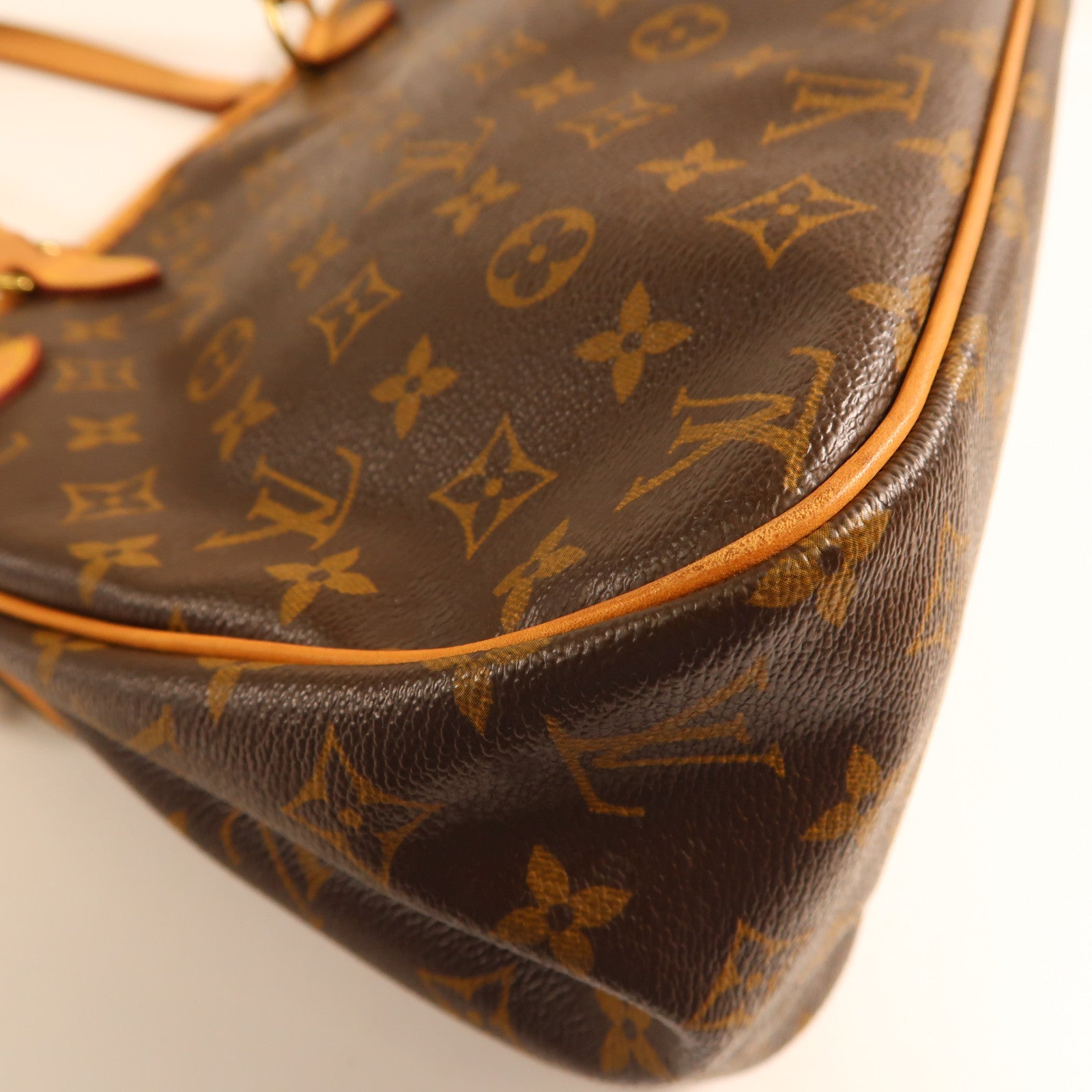 LOUIS VUITTON Monogram Batignolles Horizontal金扣肩背袋棕色