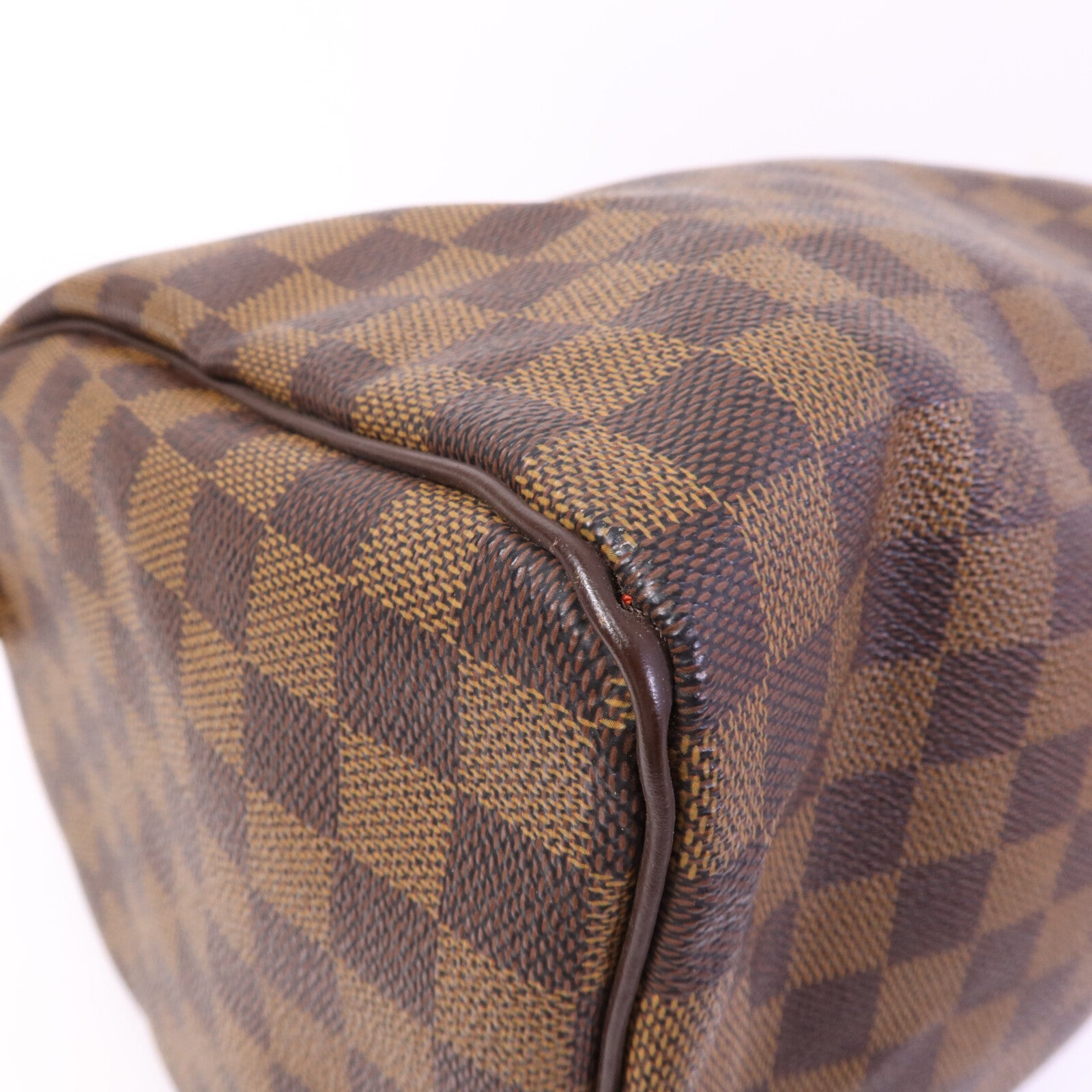 LOUIS VUITTON Damier Speedy 30金扣手挽袋