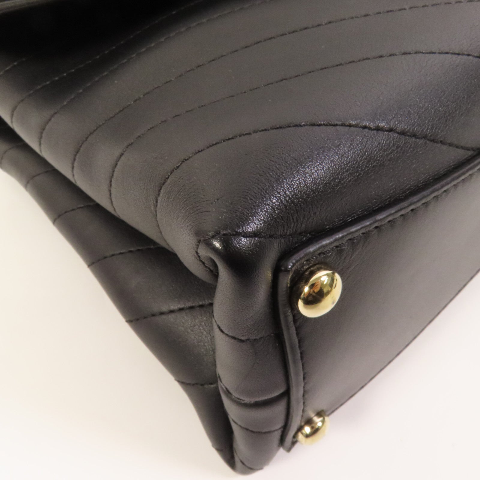 CHANEL 【激減優惠】牛皮皮革Chain Shoulder金扣手挽肩背兩用袋