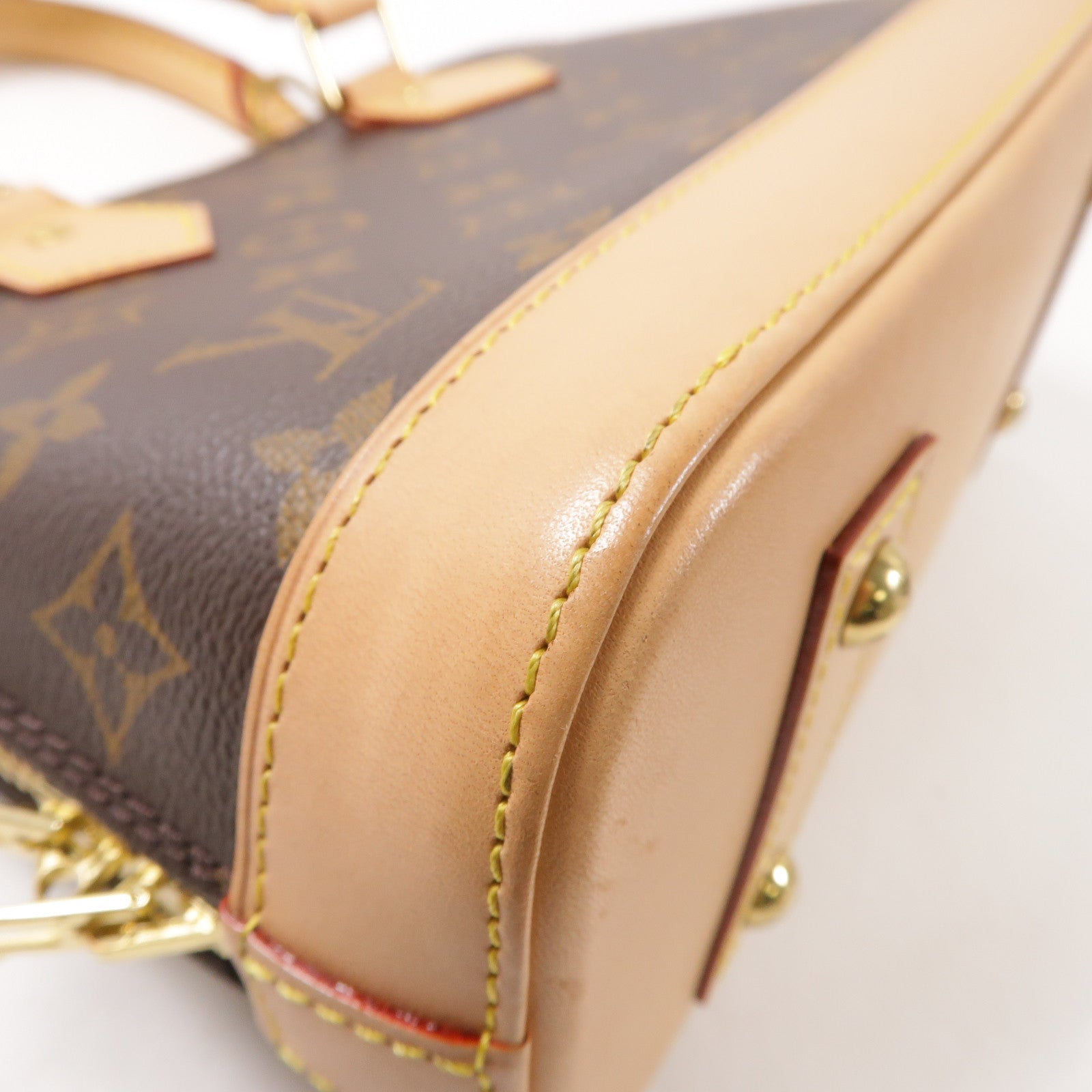 LOUIS VUITTON Monogram Alma BB金扣手挽肩背兩用袋啡色