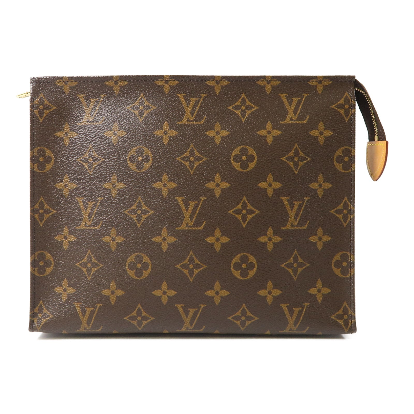 LOUIS VUITTON Monogram Toiletry Pouch金扣手拿包啡色