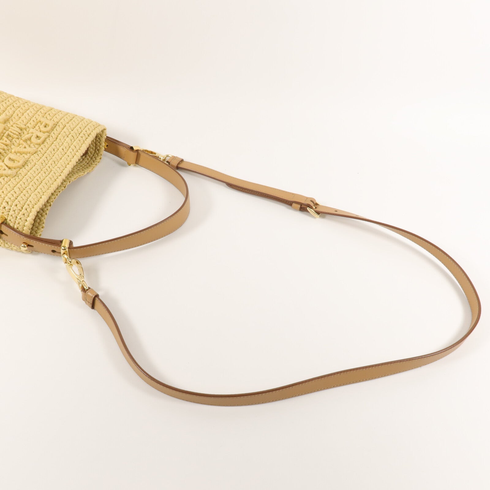 PRADA Viscose Small Crochet and Leather Bucket Bag手挽肩背兩用袋
