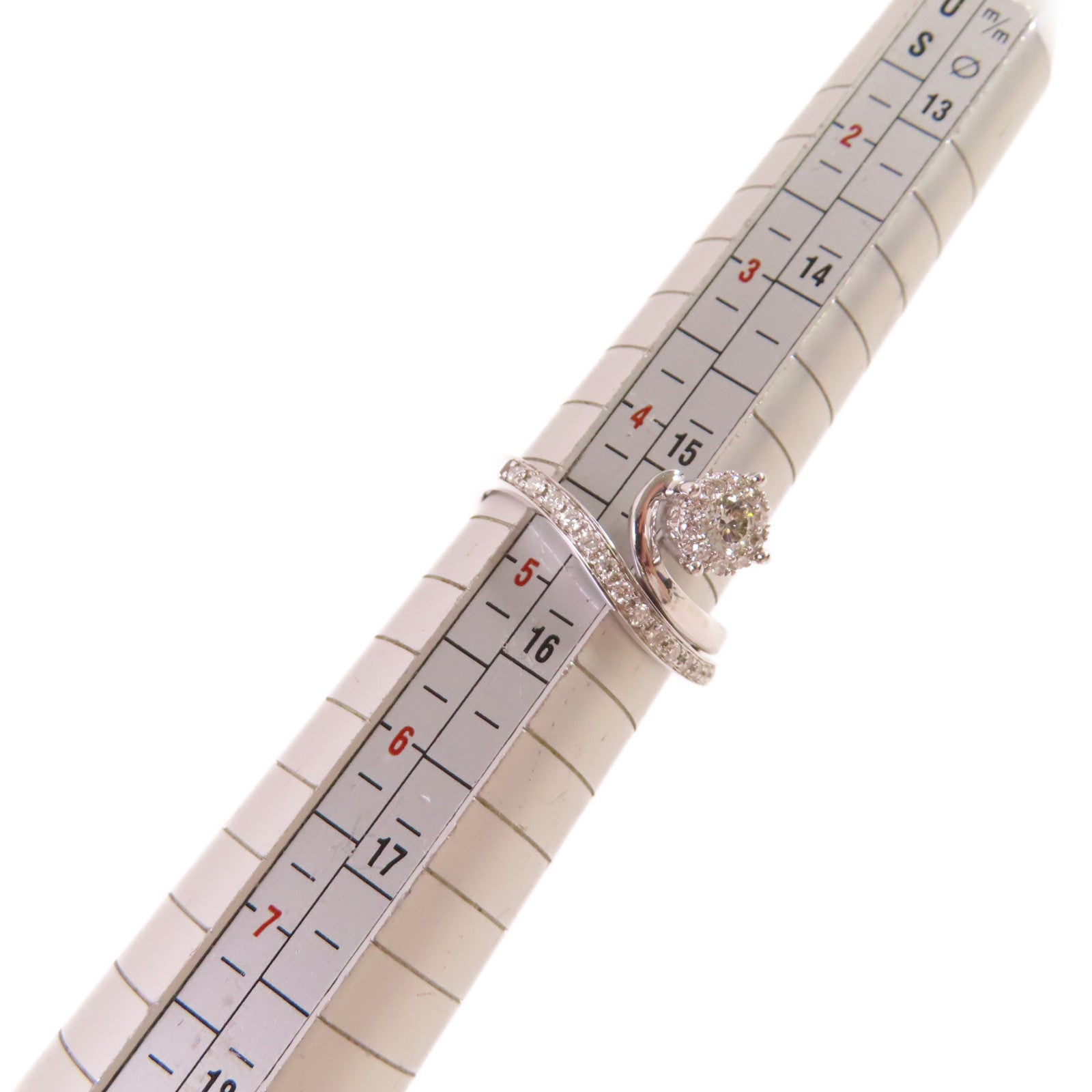 JEWELRY 18K白金/0.12ct鑽石Diamond Ring戒指US#4.75